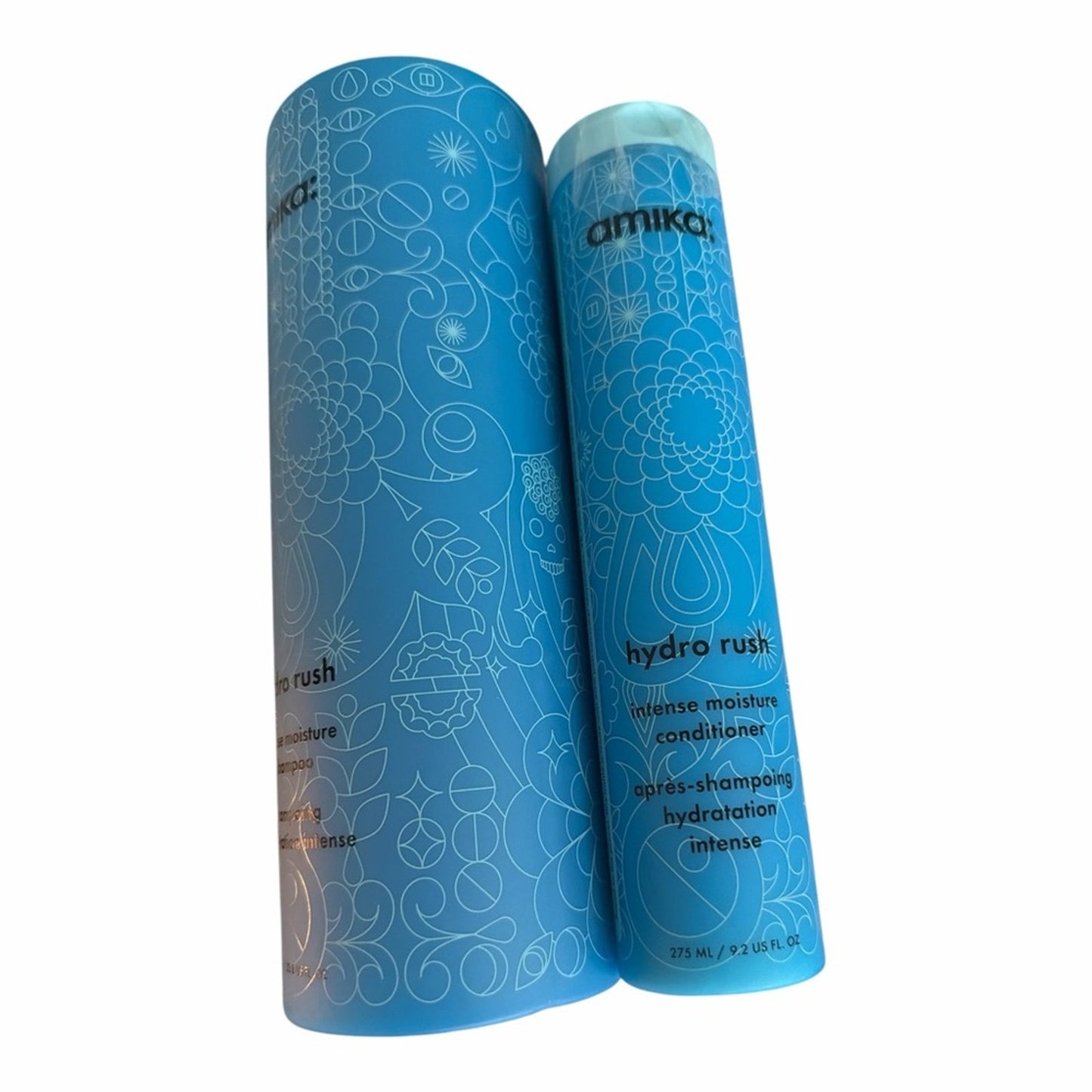 Amika Hydro Rush Shampoo 1L Salon Size + Conditioner 9.2 oz Pump Included NEW