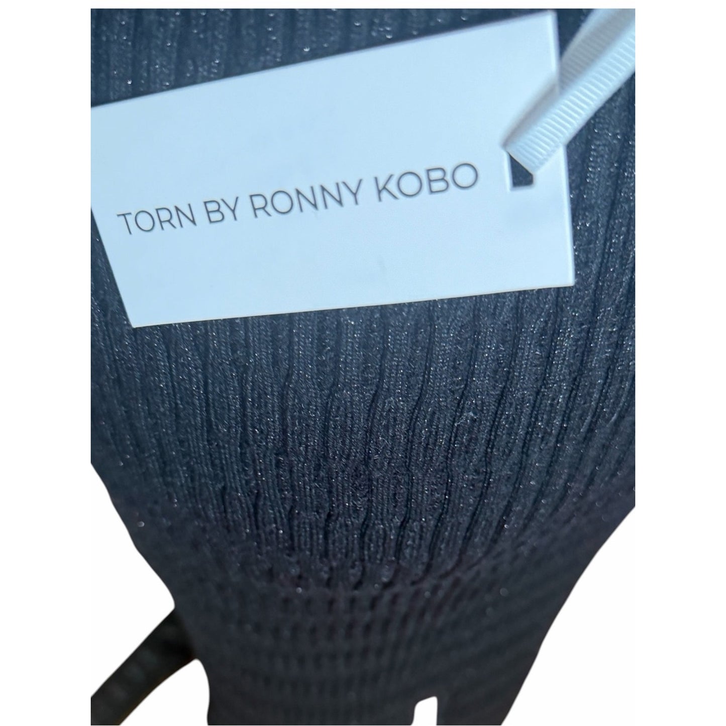 Torn by Ronny Kobo Ingrid Black Knit Maxi Dress NWT Size Med
