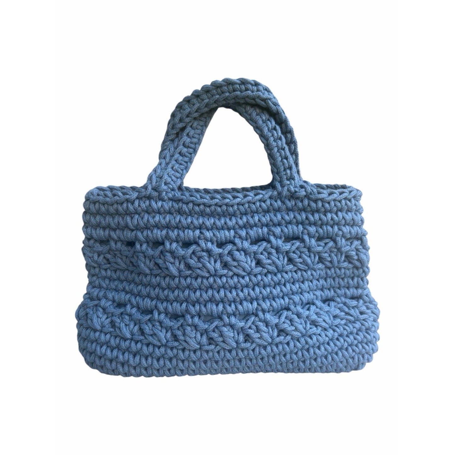 NWT A Coastal Chic On 34th Blue Crochet Tote Bag W/ Charm