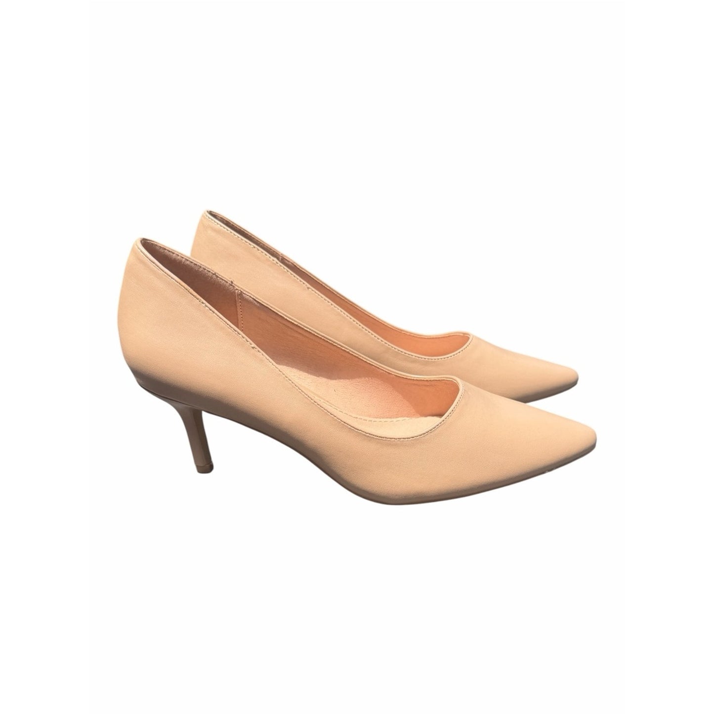 French Connection Nude Pointed Toe Pump Size 7.5 Vegan Leather Classic Pumps NIB