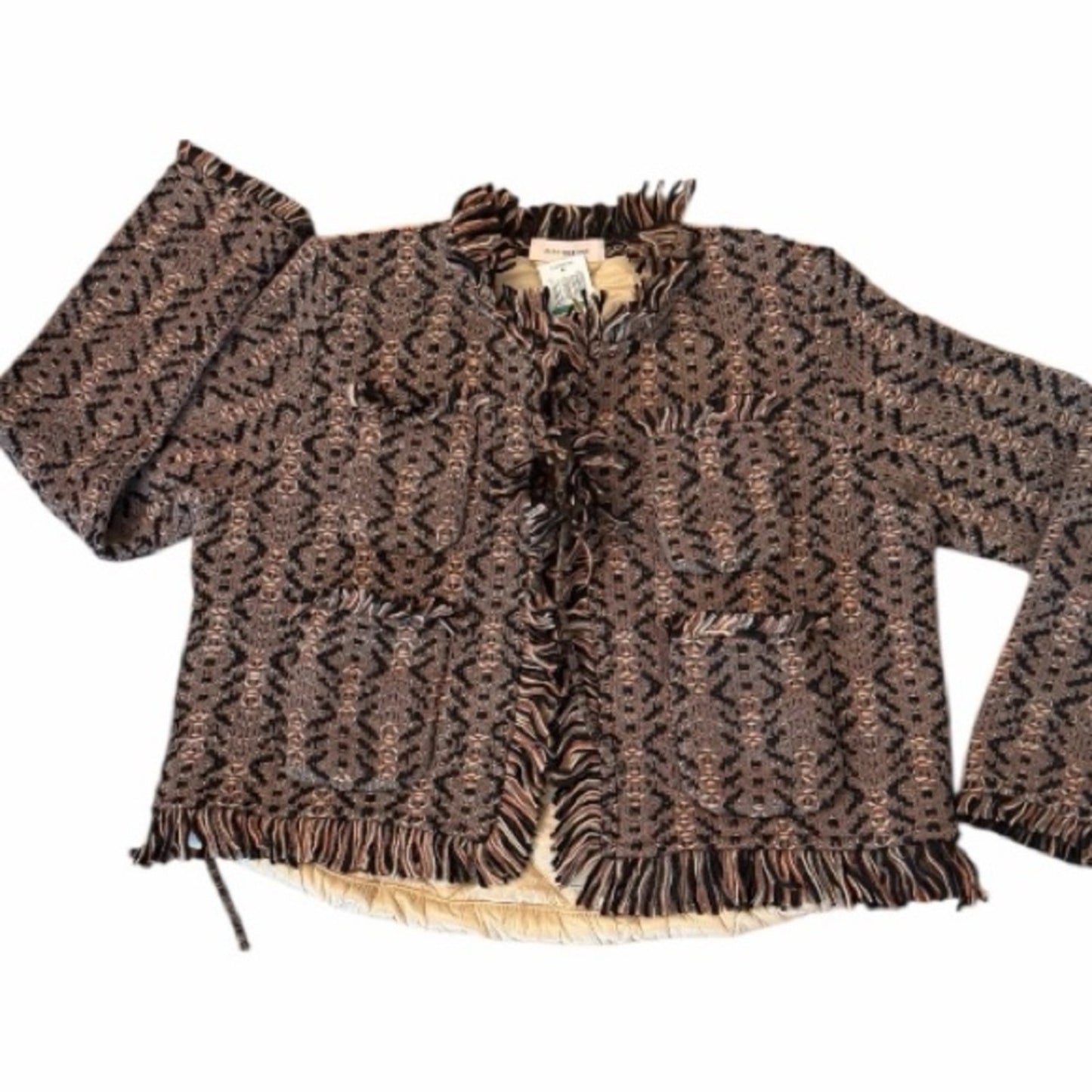 Aldo Martins Textured Knit Bomber Jacket Quilted Back Size L Anthropologie NWT