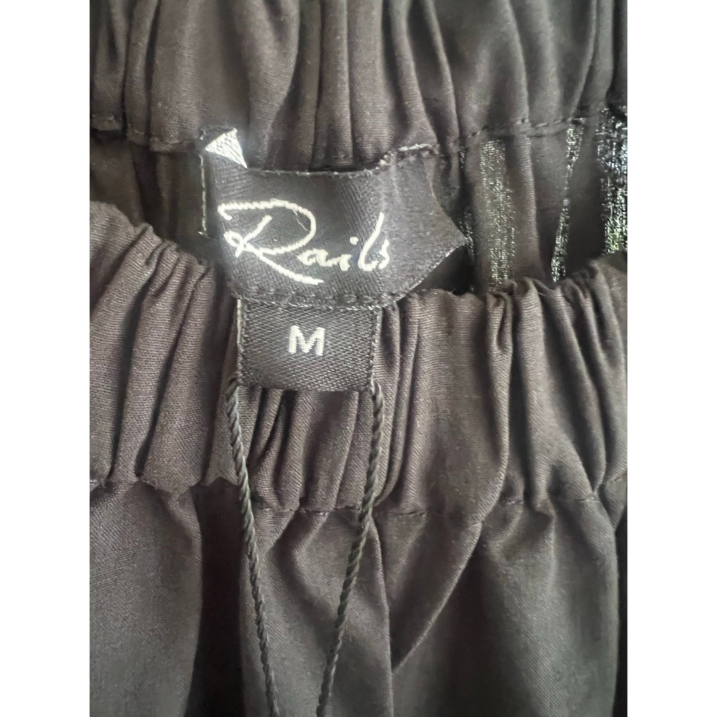 Rails Anastasia Shirred Maxi Dress Size Medium, Black - Sleeveless -NWT