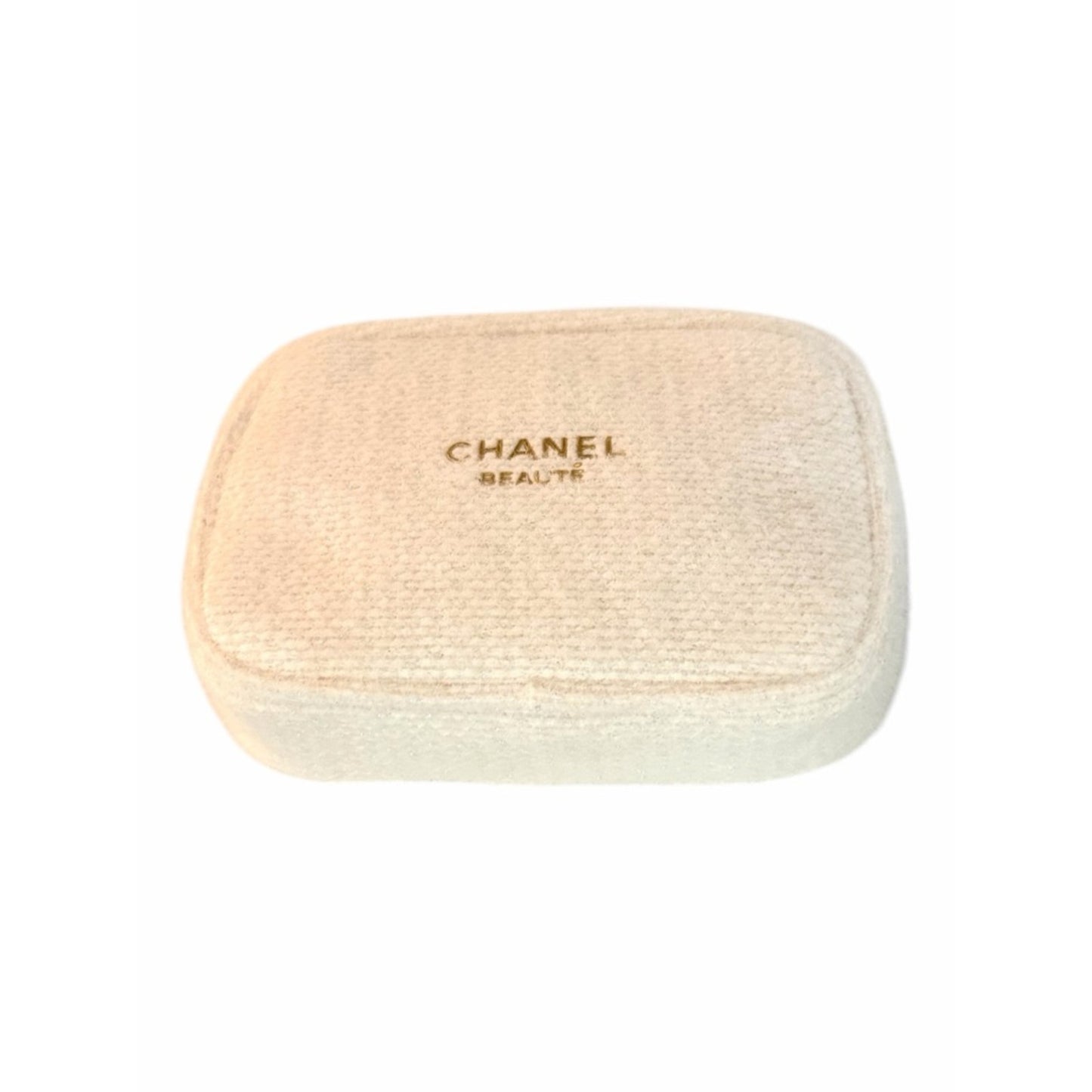 Chanel Beauté Tweed Cosmetic Bag w/ Box + No.5 Sample NWOT Giftable Luxury Pouch
