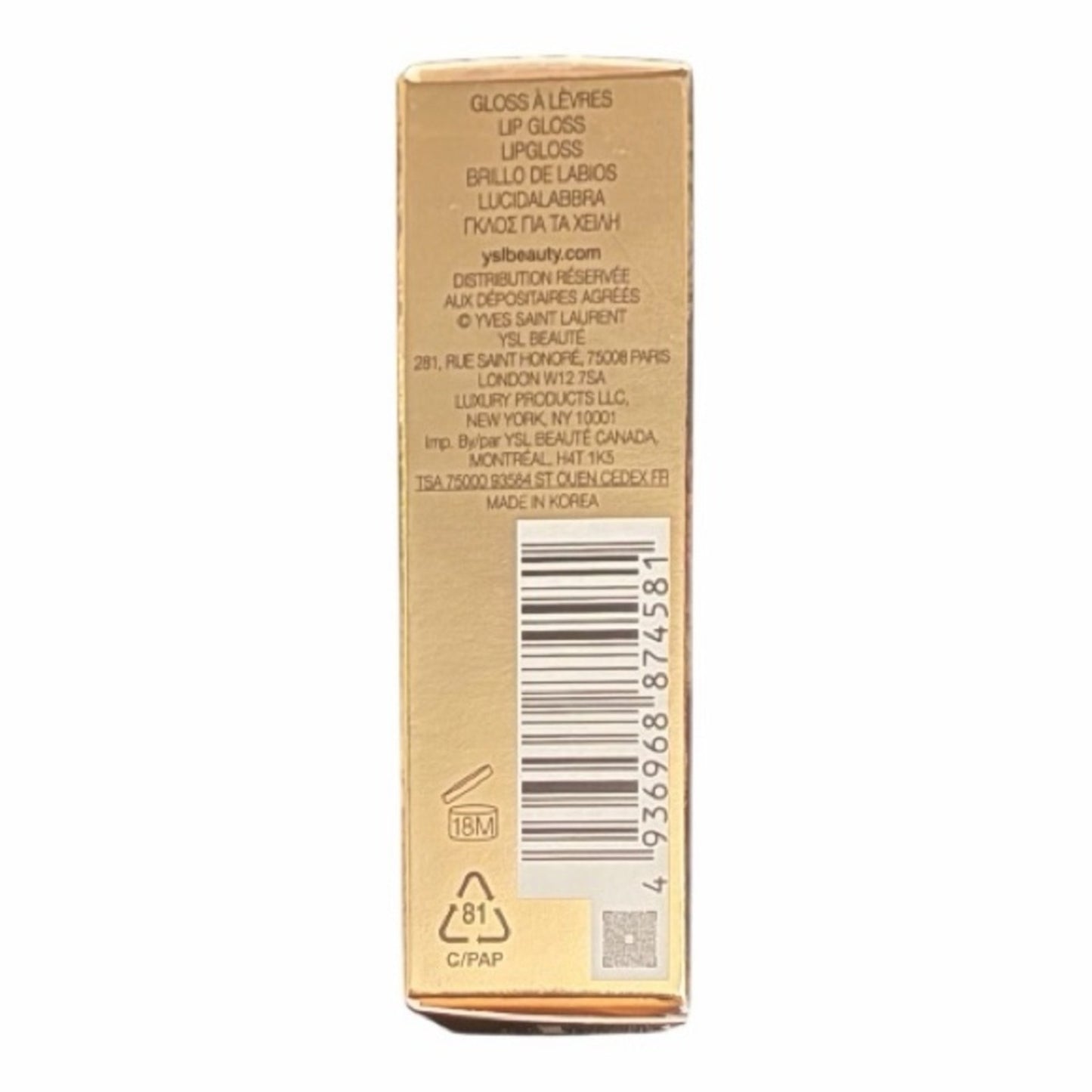 YSL Loveshine Plumping Lip Oil Gloss
#44 Nude Lavallière NIB