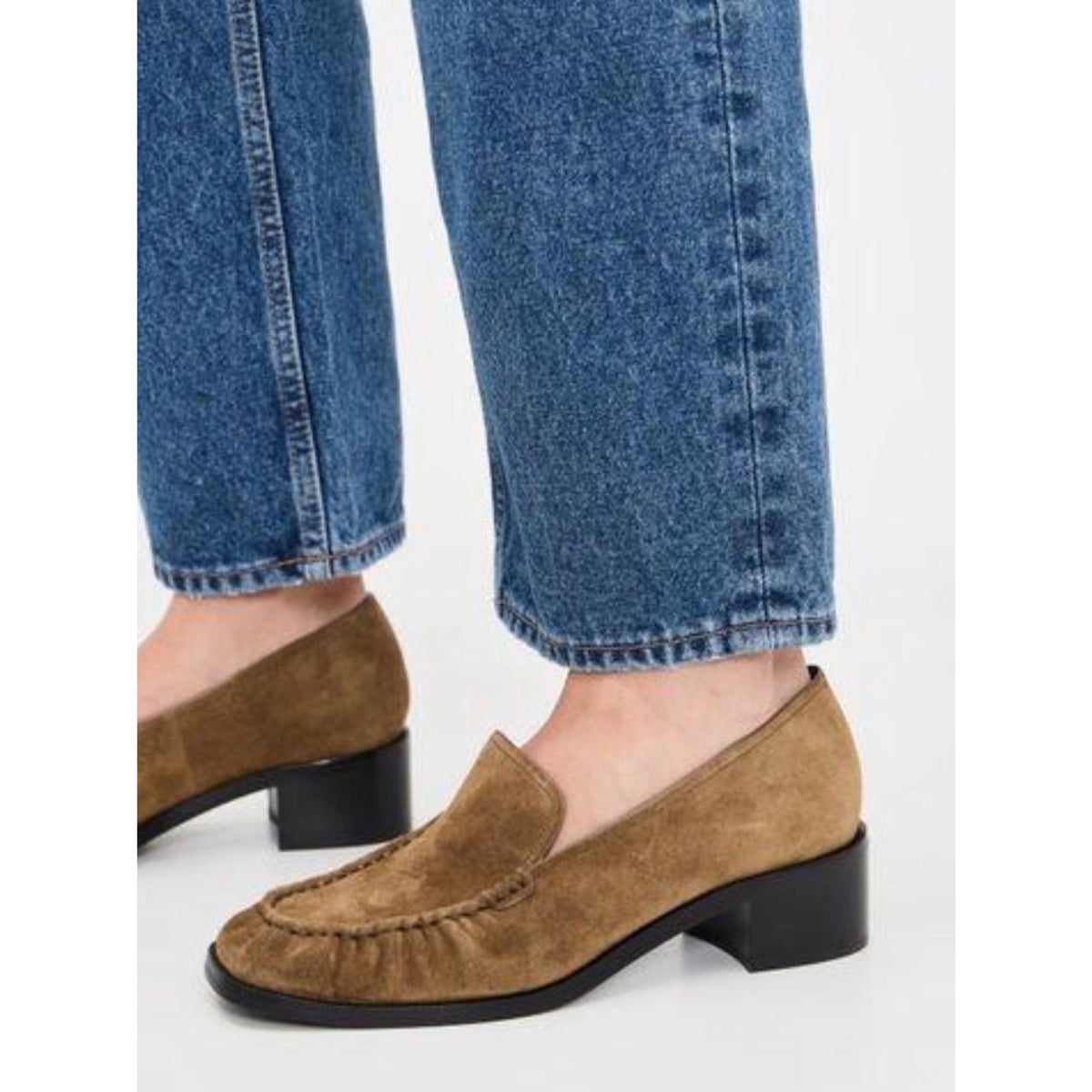 Vince Larose Suede Heeled Loafers Elm Wood Brown Women’s Size 10 NIB