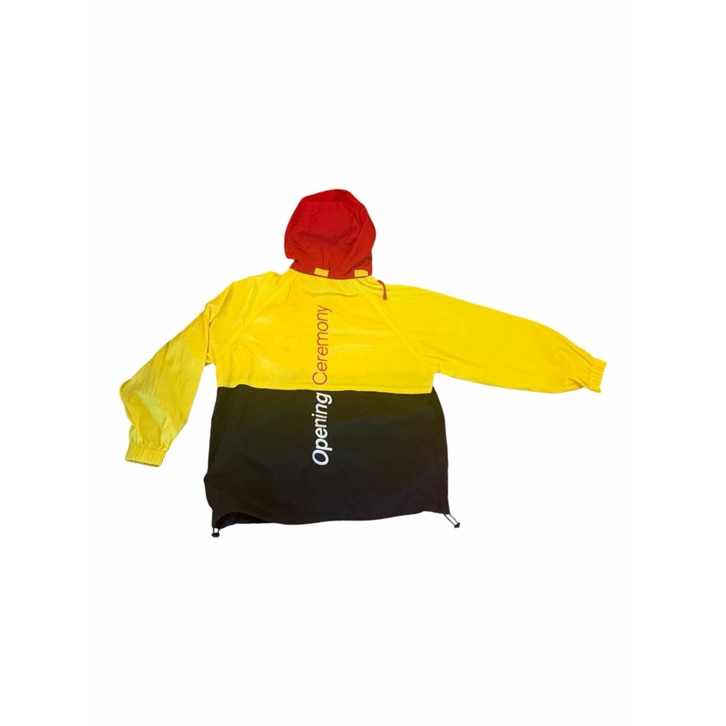 Opening Ceremony NWT Hooded Colorblock Windbreaker Jacket Yellow Black Red Small