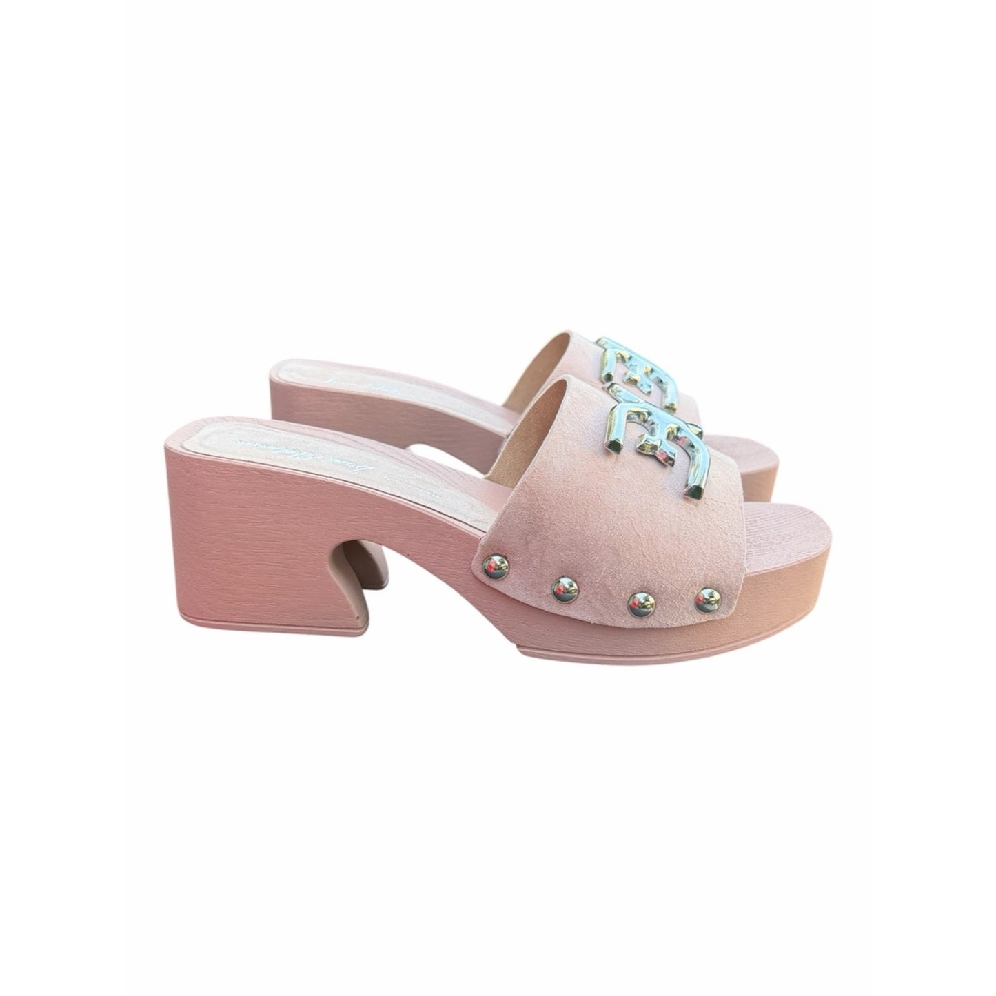 Sam Edelman Francina Pale Pink Platform Mule -Clog Scandi Sandals Size 7 NIB