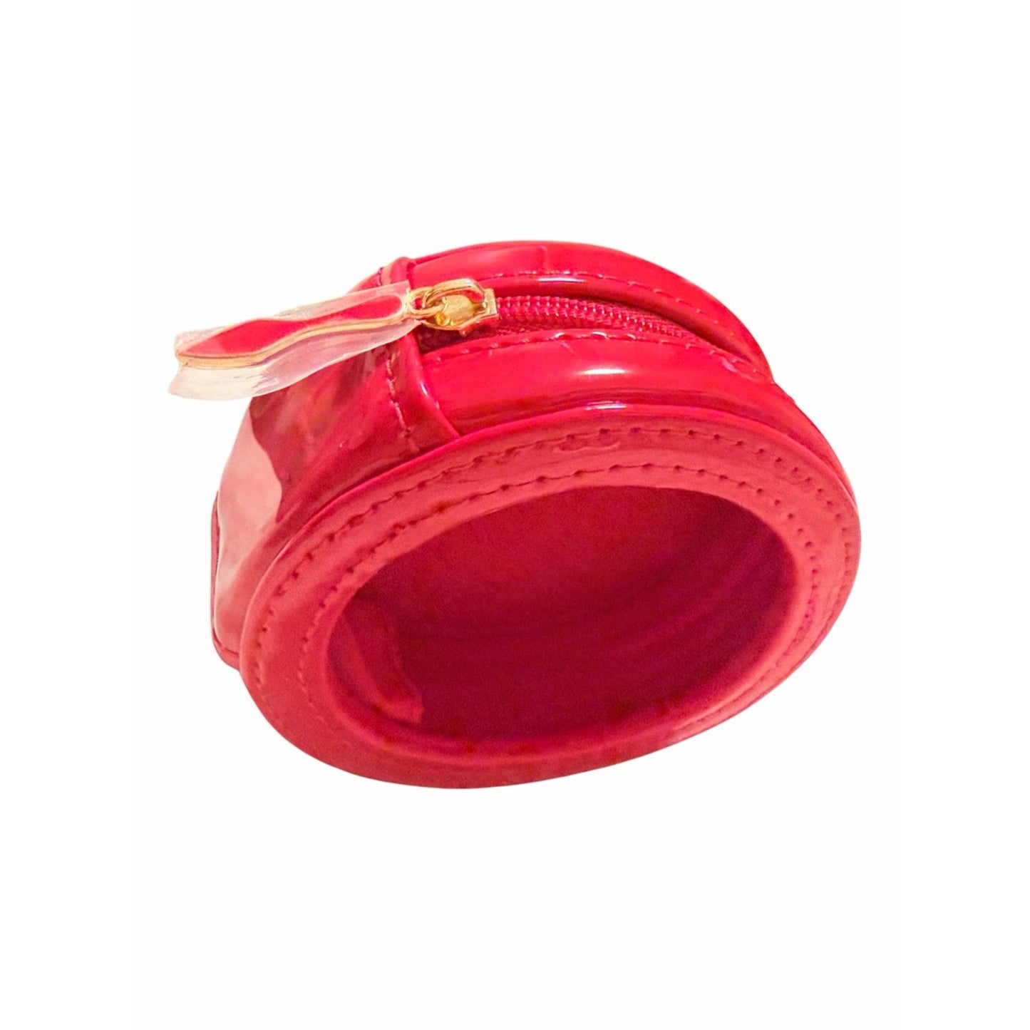 NEW Christian Louboutin Patent Red Keychain & Compact Holder Bag Charm