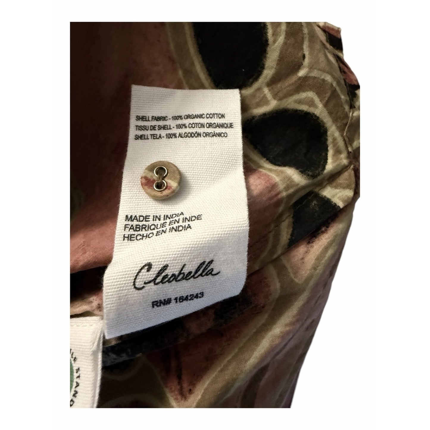NWT Cleobella Maritza Blouse Osaria Print Organic Cotton Flutter Sleeve Top Med