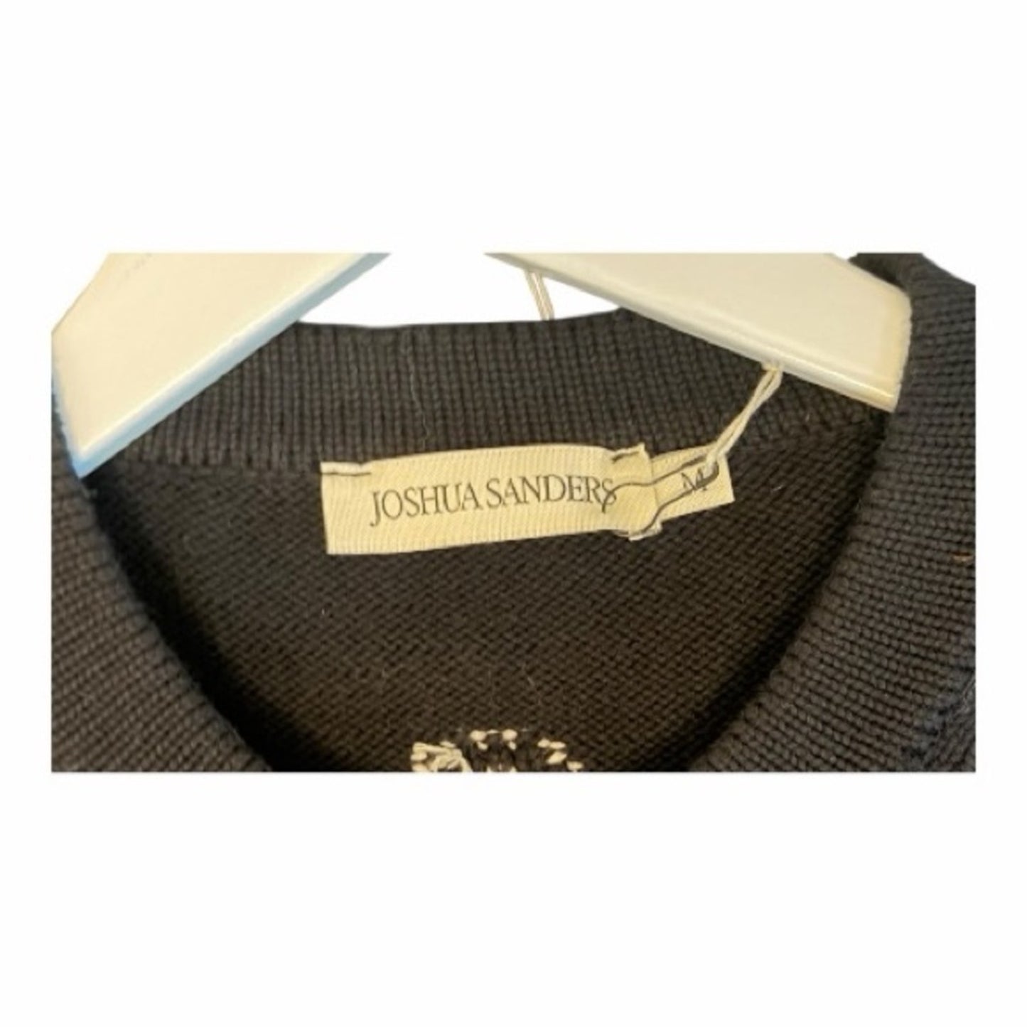 Joshua Sanders Navy Blue Cardigan w/Daisy on Back NWT size Med