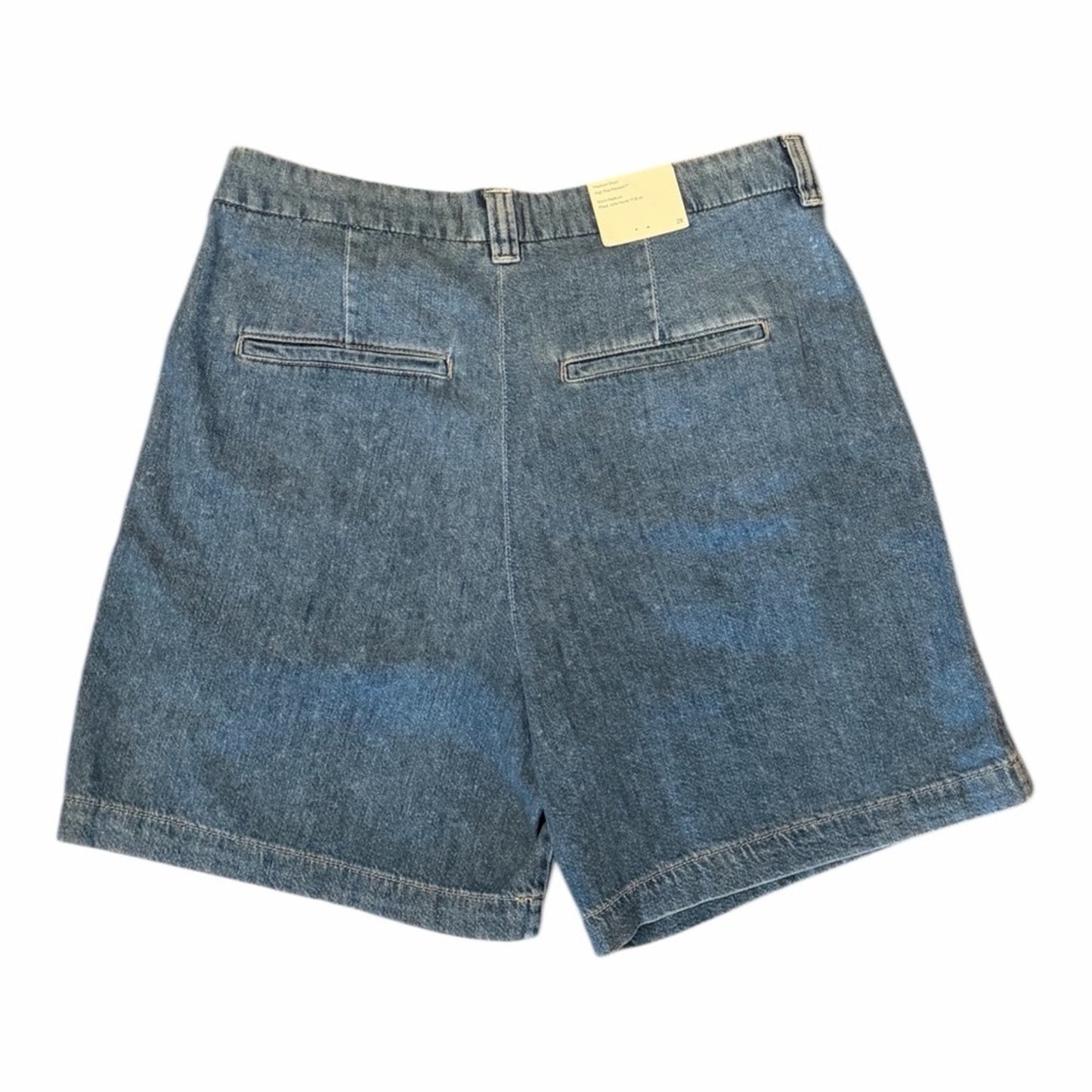 DL1961 Hepburn Pleated Denim Shorts 28 NWT High Rise Wide Leg