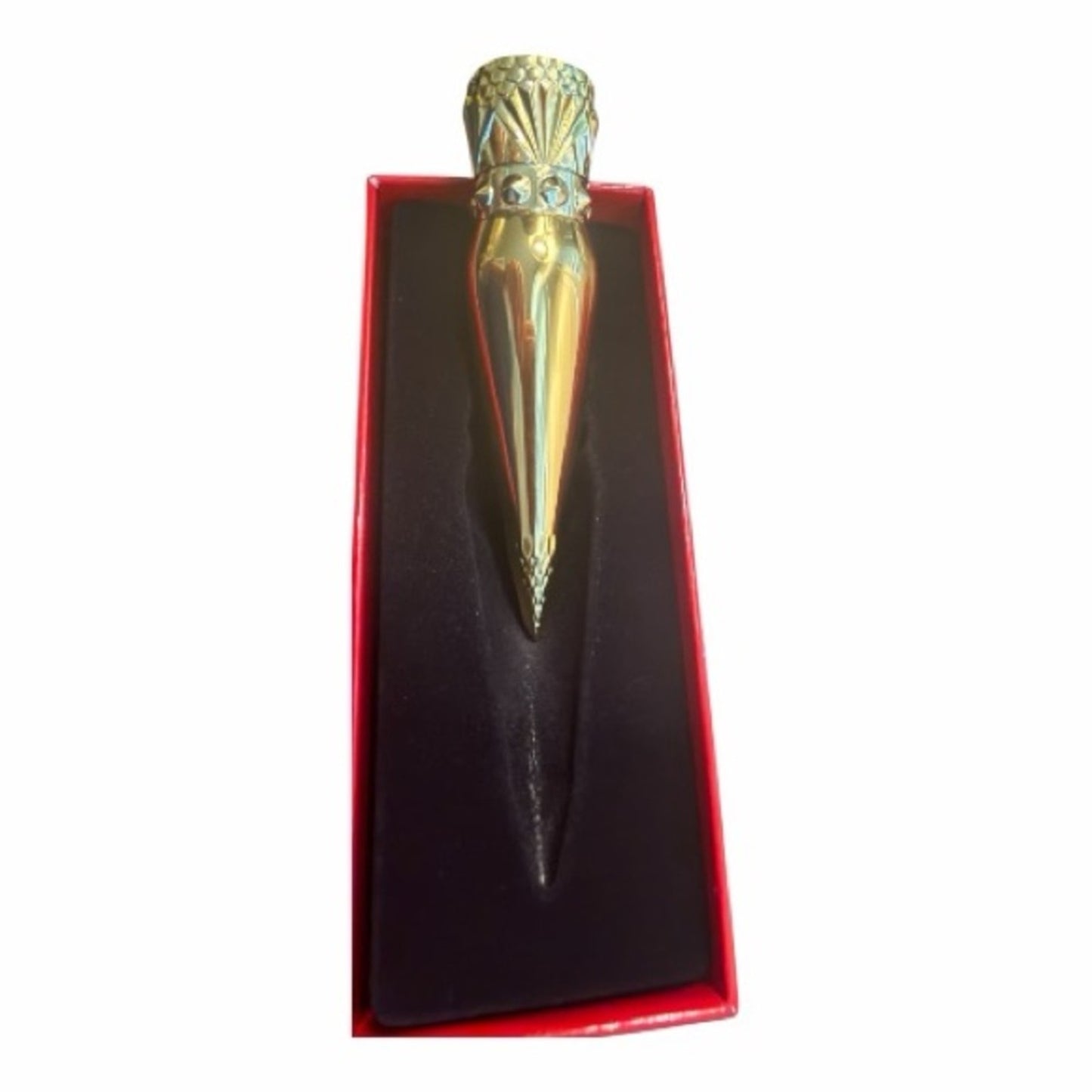 Copied - Christian Louboutin Rouge Lipstick “Silky Satin 001” In The Refillable Collector Gold Case NIB