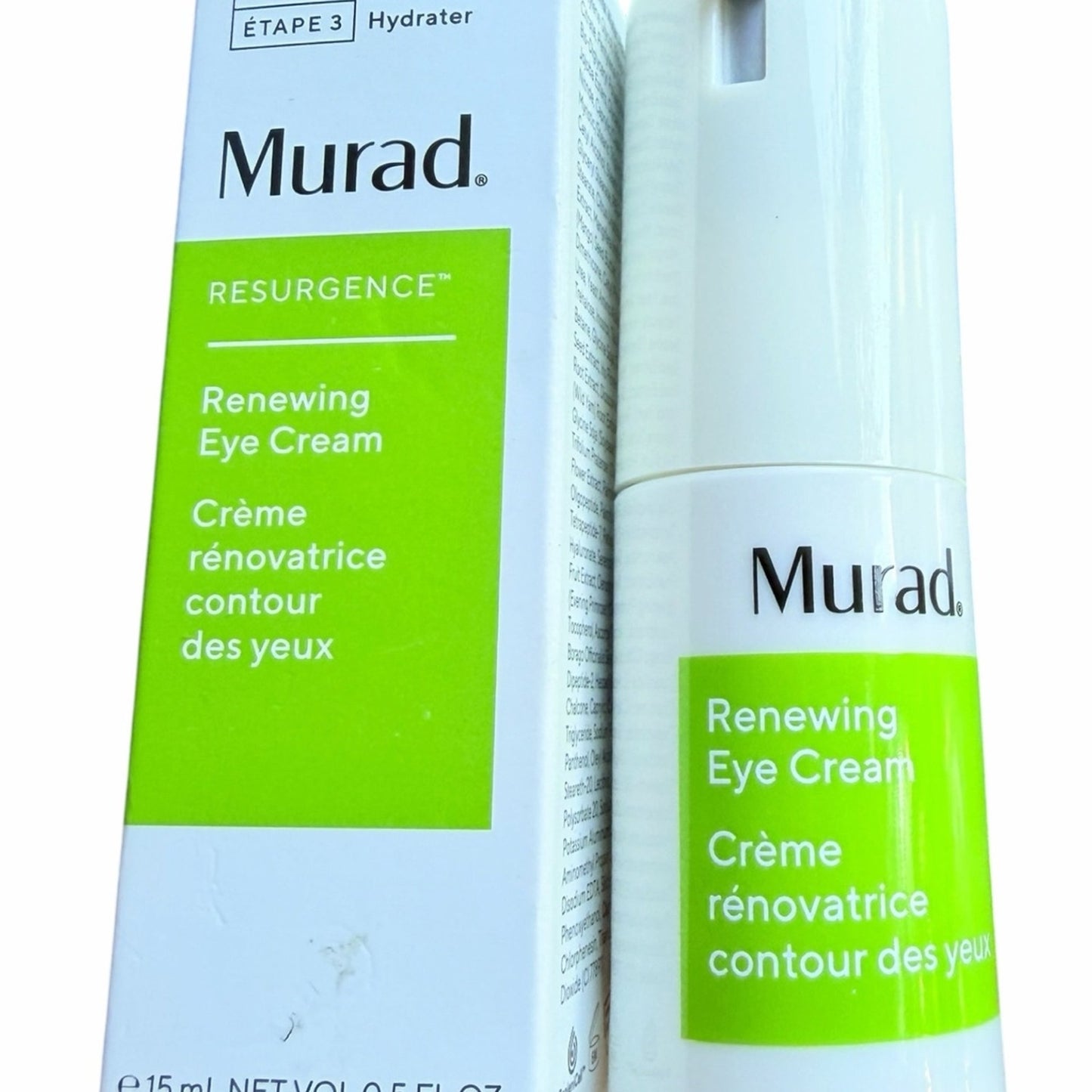Murad Renewing Eye Cream 0.5 oz + Essential-C Day Cream 0.25 oz