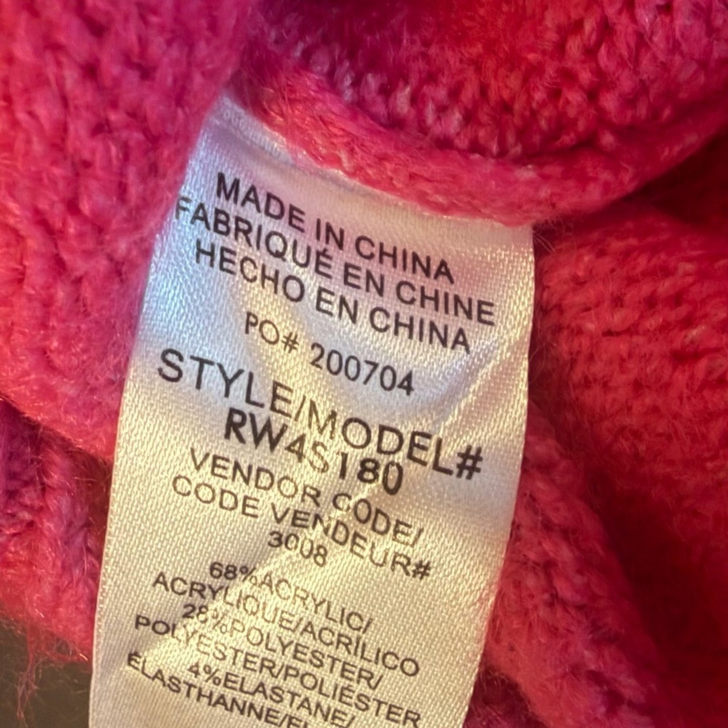 Splendid Zeena Zip-Up Cardigan — Pink — Size M — NWT