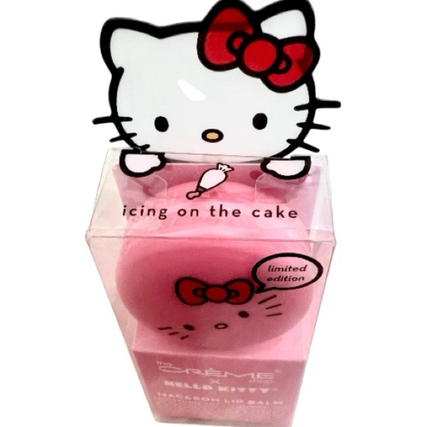Hello Kitty Macaron Lip Balm Limited Edition 
The CREME Shop “Icing On The Cake”