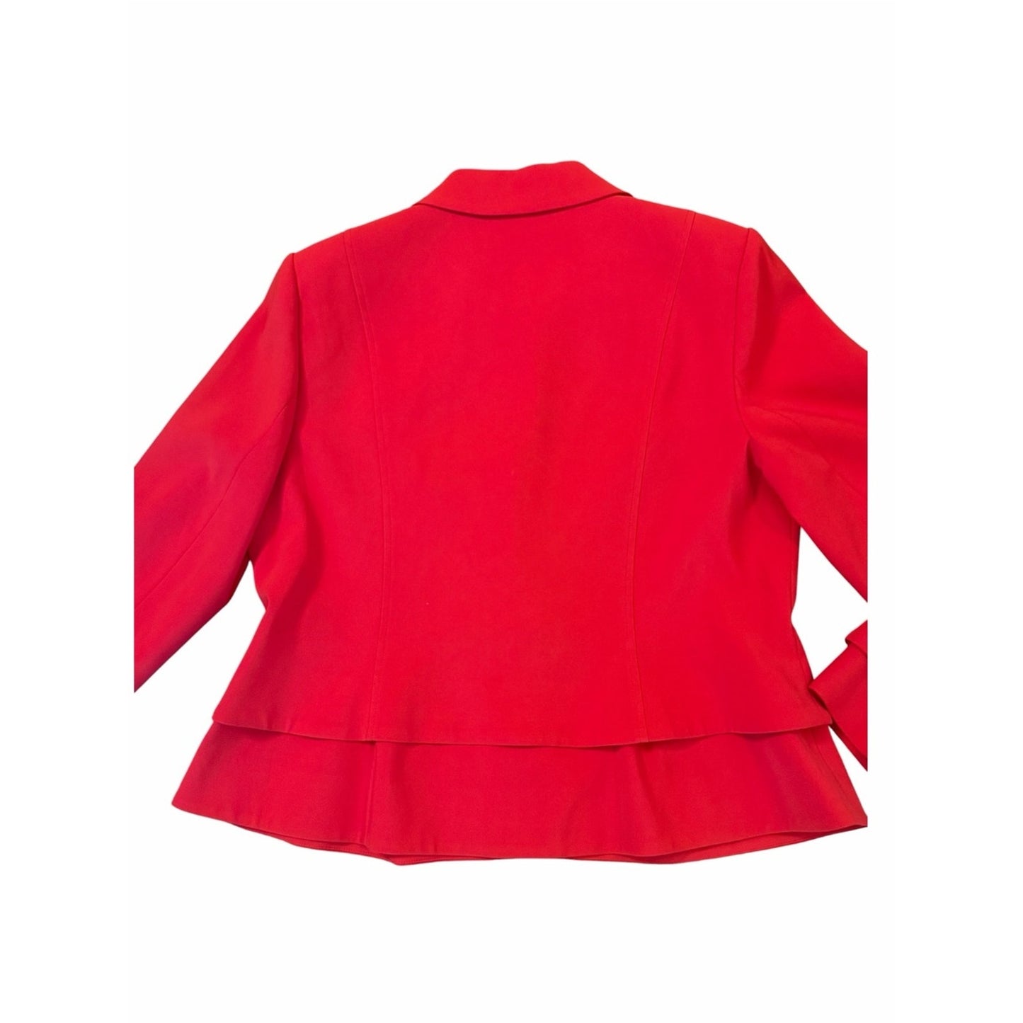 Carlisle Collection Red Peplum Blazer Size 14 New Everyday to Elevated Wear