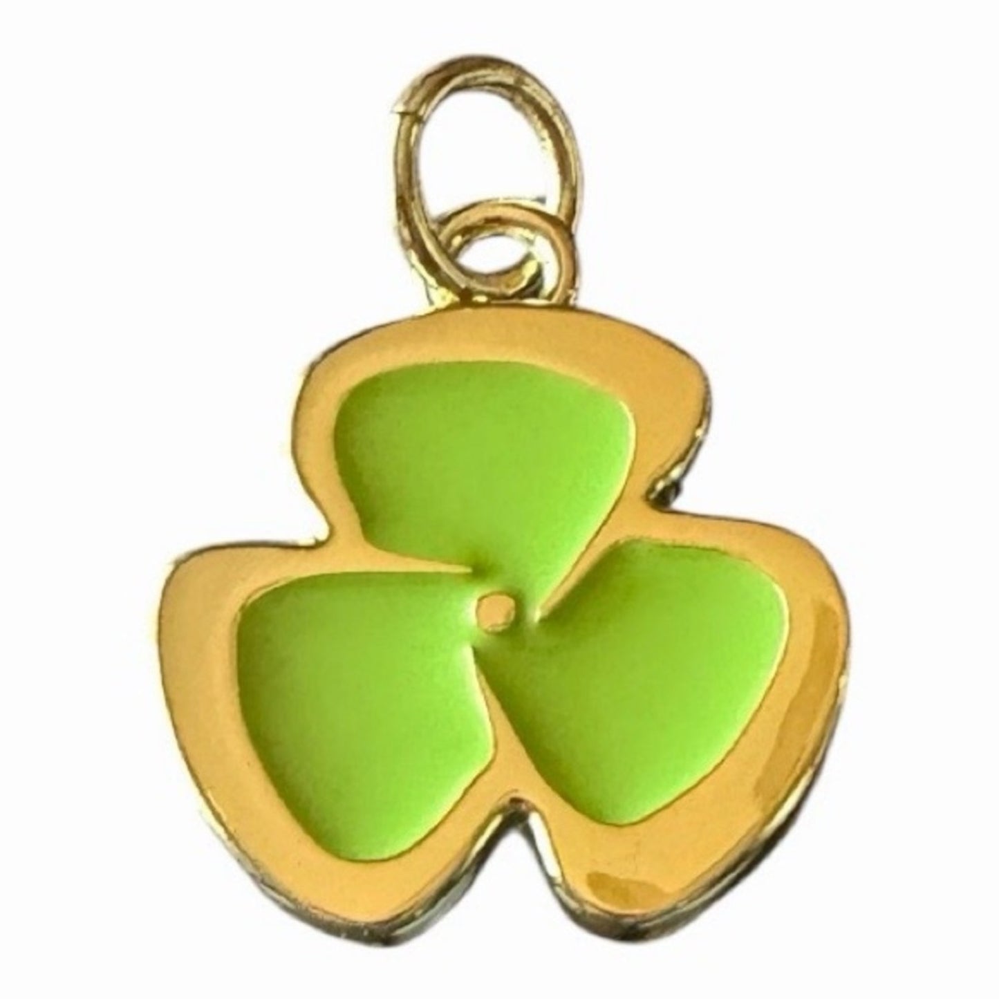 Christian Louboutin Clover Charm in Gold and Green NIB