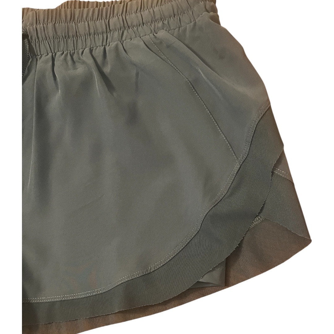 NEW Halara Mid Rise Drawstring Contrast Mesh 2-in-1 Flowy Running Shorts 3"'