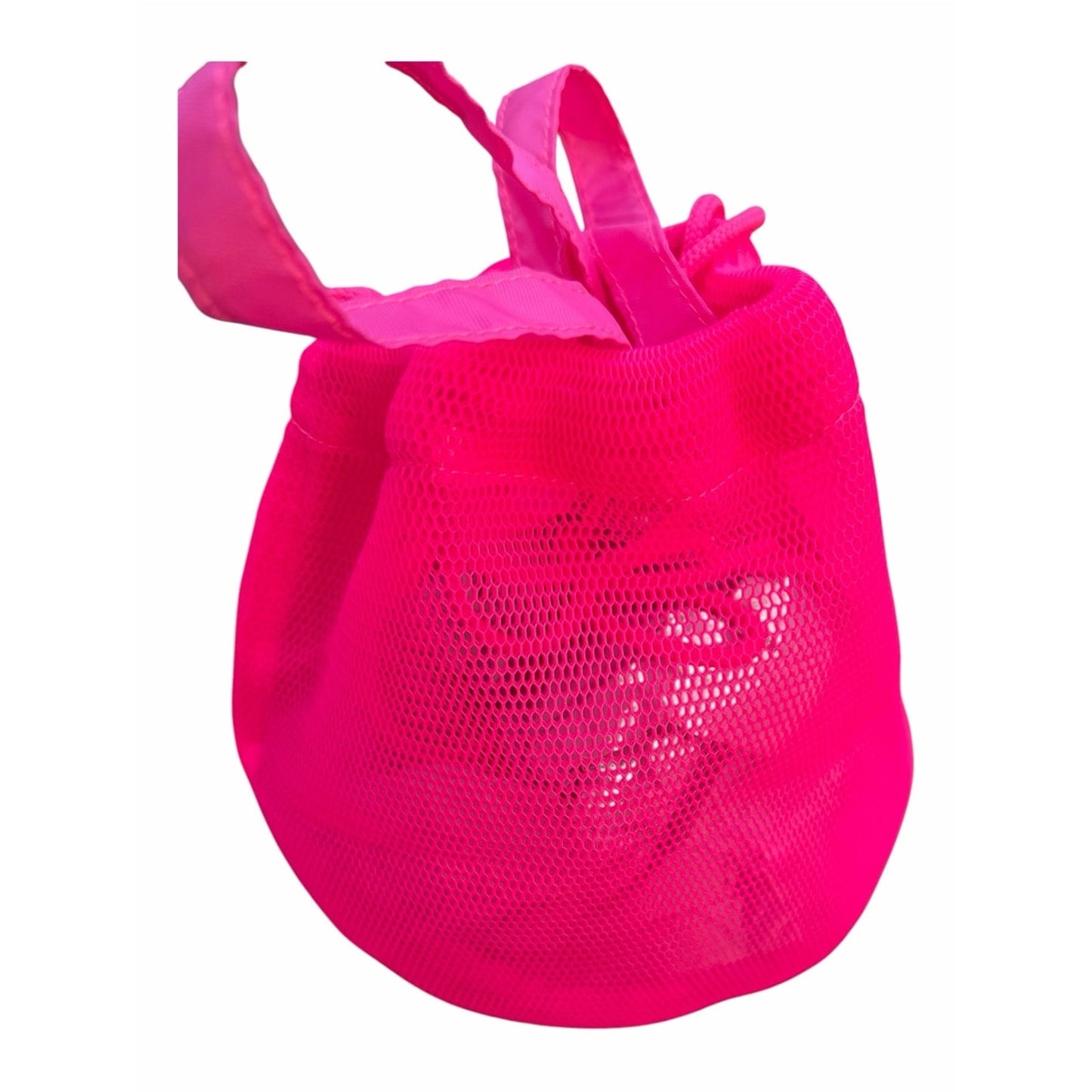 Opening Ceremony Neon Pink Mesh Drawstring Bucket Bag Crossbody Tote NWOT