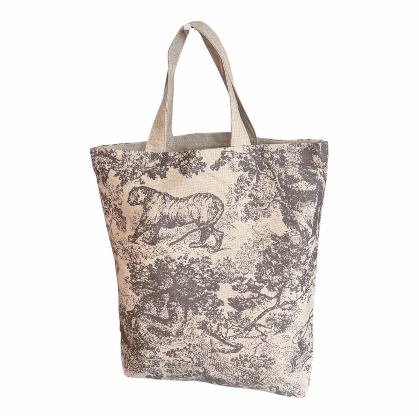 Authentic Christian Dior boutique canvas tote  Dior toile print with front logo.