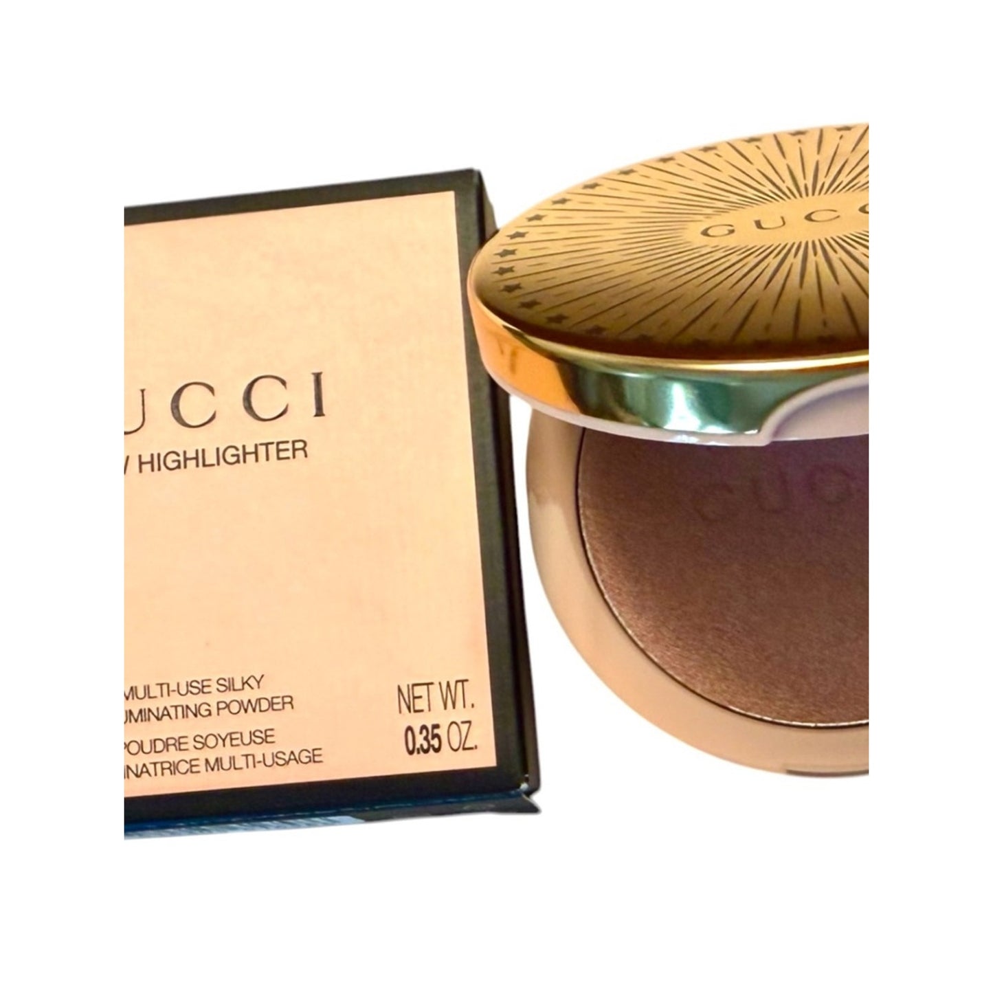 Gucci Beauty Glow Highlighter + Lip Gloss Set Opal Pink 04 Gift Set NIB