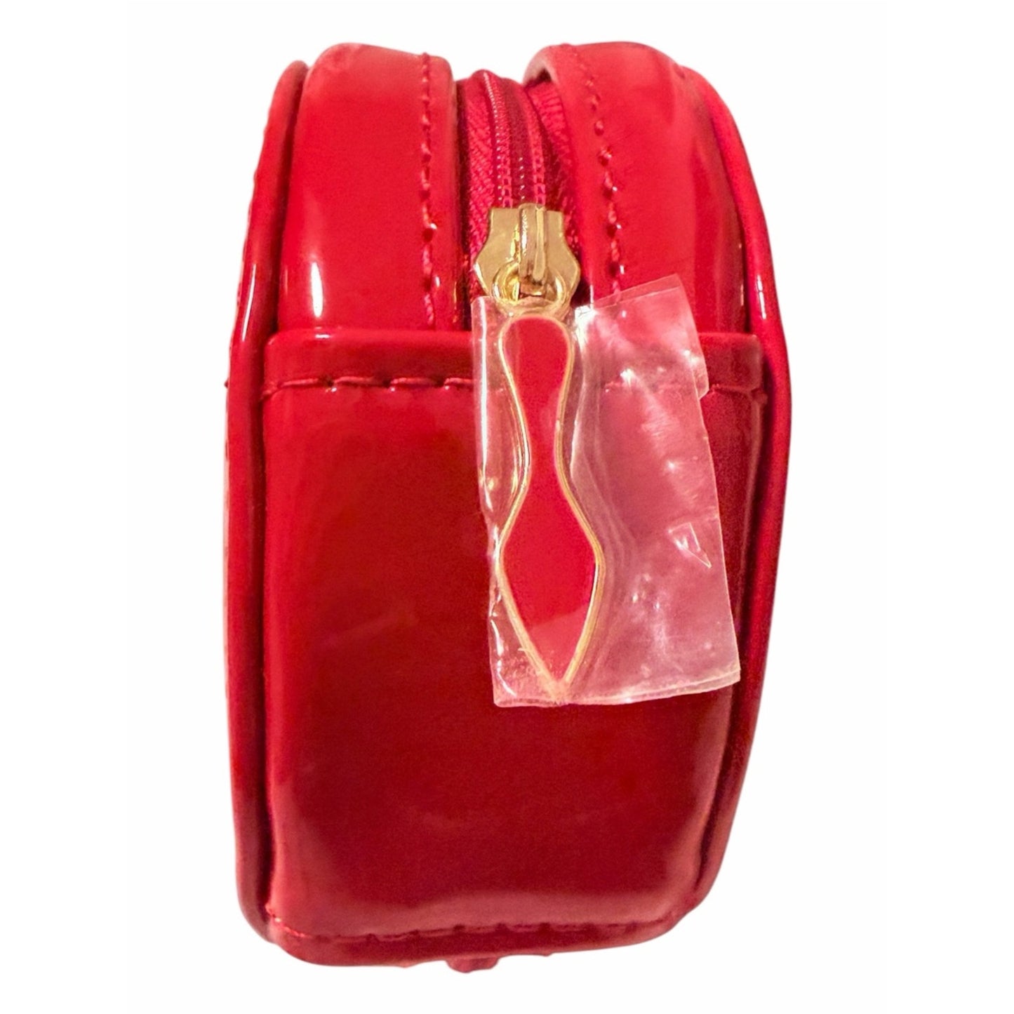 NEW Christian Louboutin Patent Red Keychain & Compact Holder Bag Charm