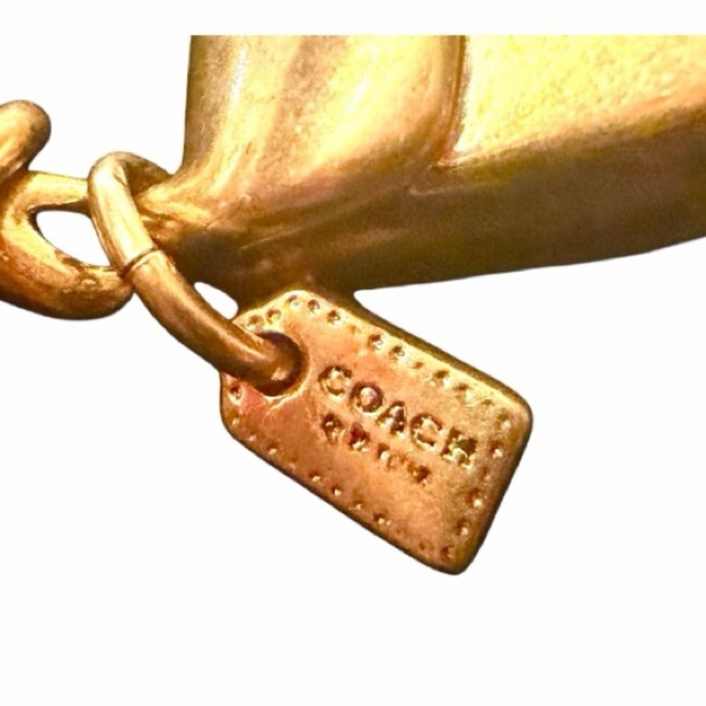 Coach Gold Tone Chain Necklace w/ Handbag Charm & Extender – NWT