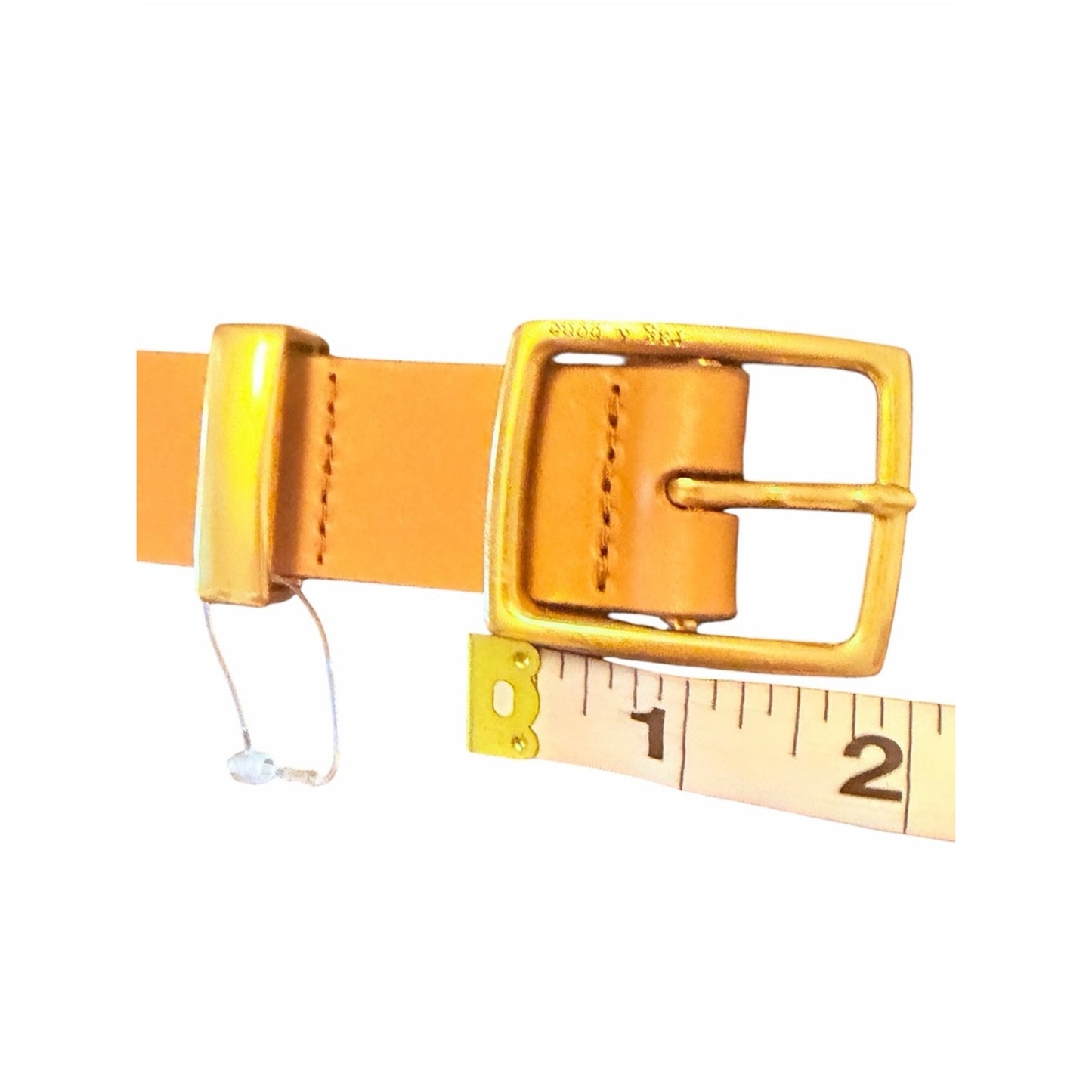 Rag & Bone NEW Genuine Leather Belt Tan Gold Brass Buckle Small