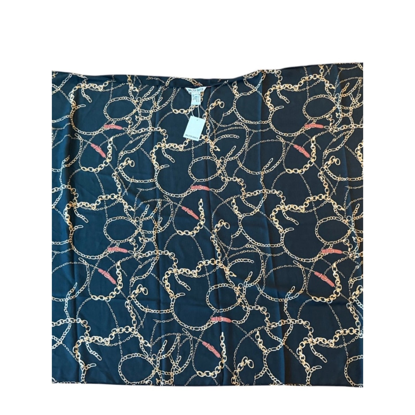 NWT Walter Baker Chain Print Sarong Wrap Skirt Beach Cover Up One Size Fits Most