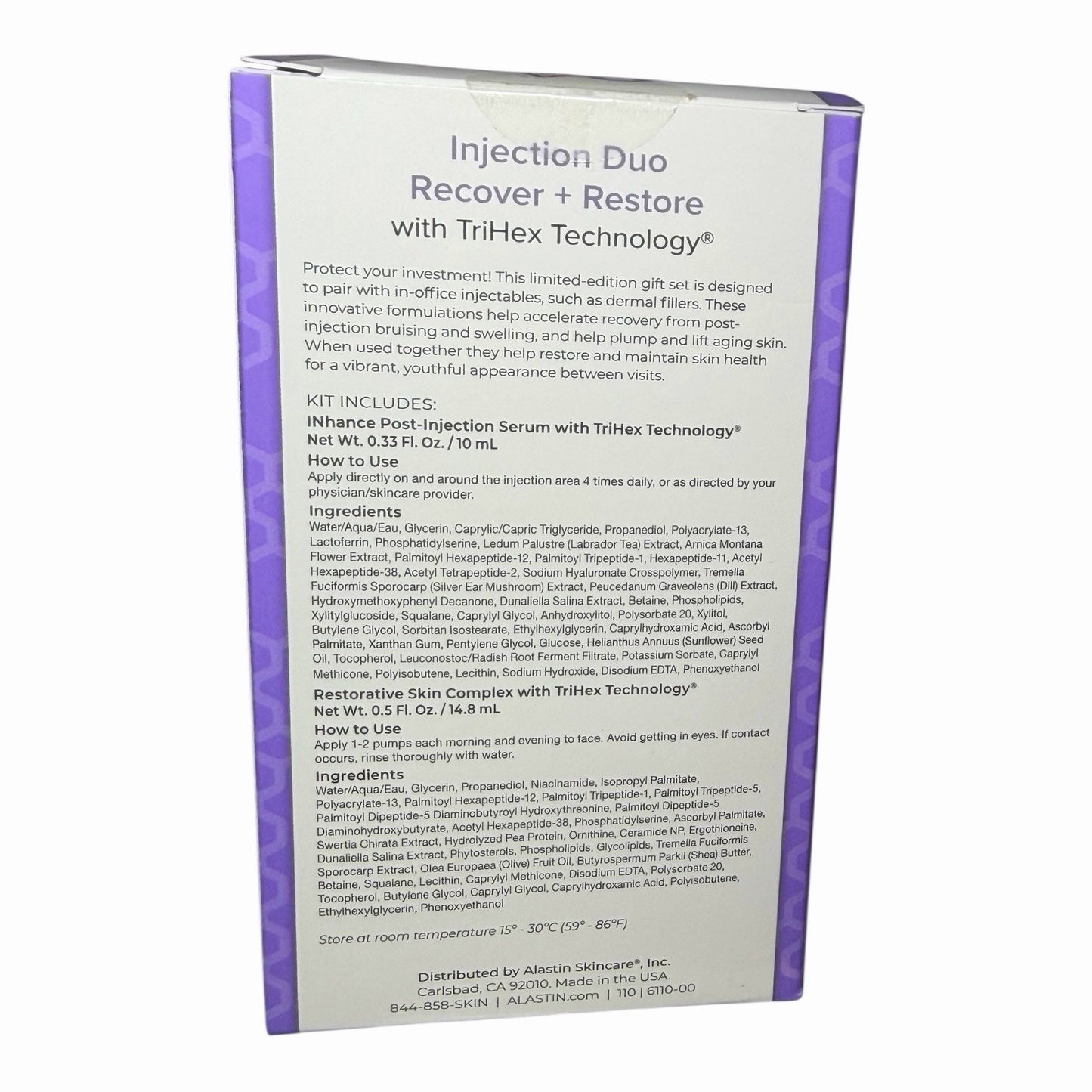 ALASTIN Skincare INJECTION DUO (RECOVER + RESTORE) 0.33 fl oz & 0.5 fl oz NIB