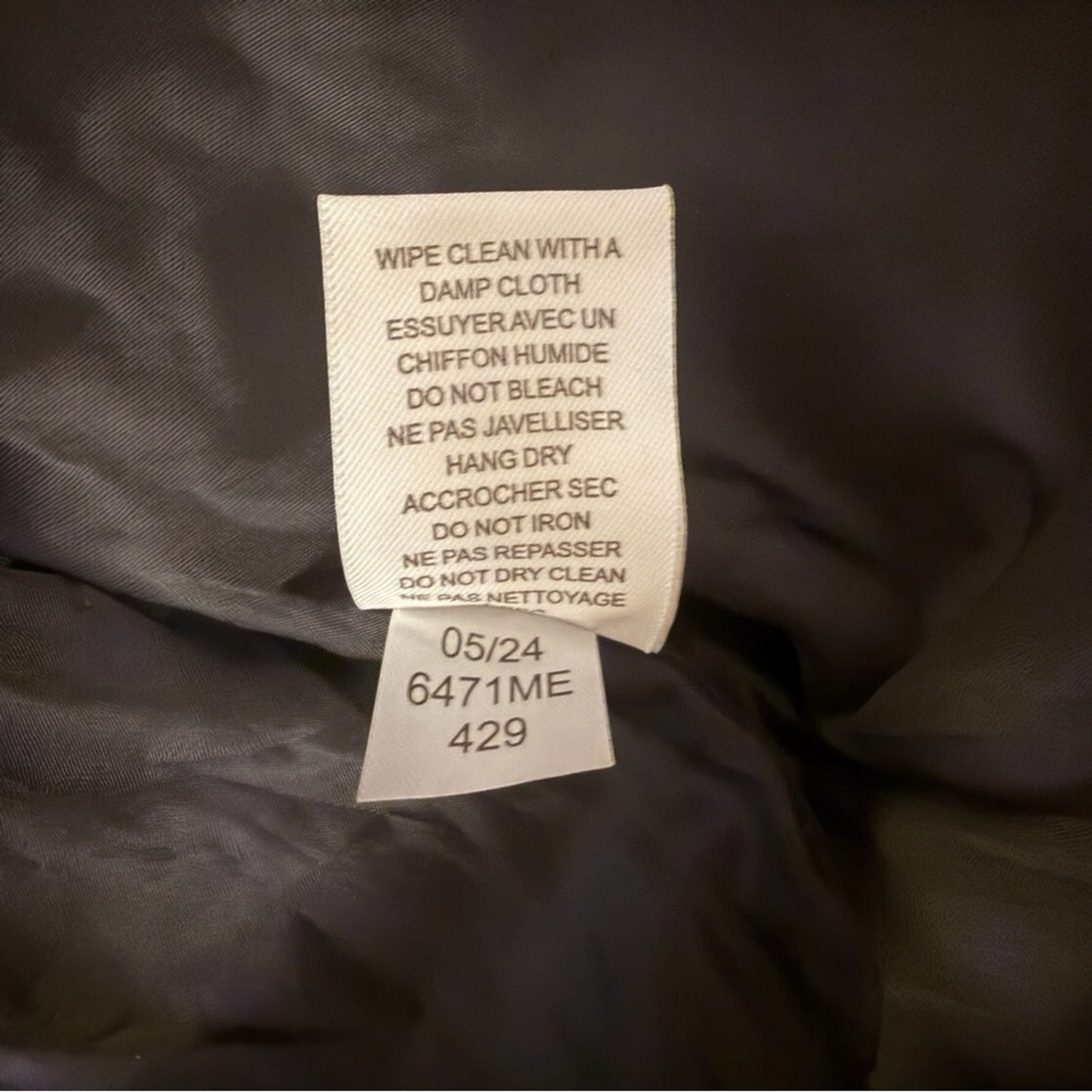 Vegan Leather Moto Jacket (Women’s L) Zip Front Black NWT