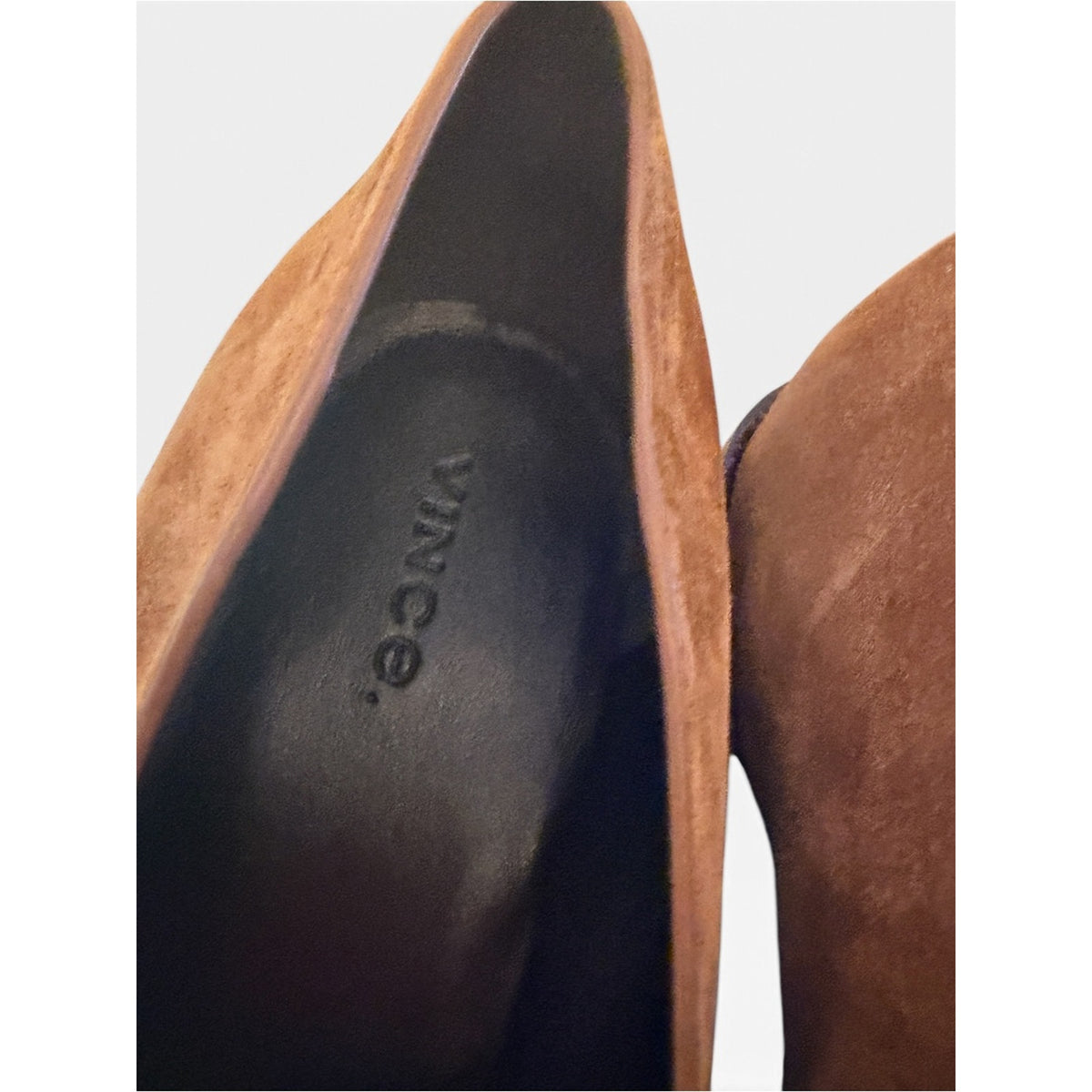 Vince Larose Suede Heeled Loafers Elm Wood Brown Women’s Size 10 NIB