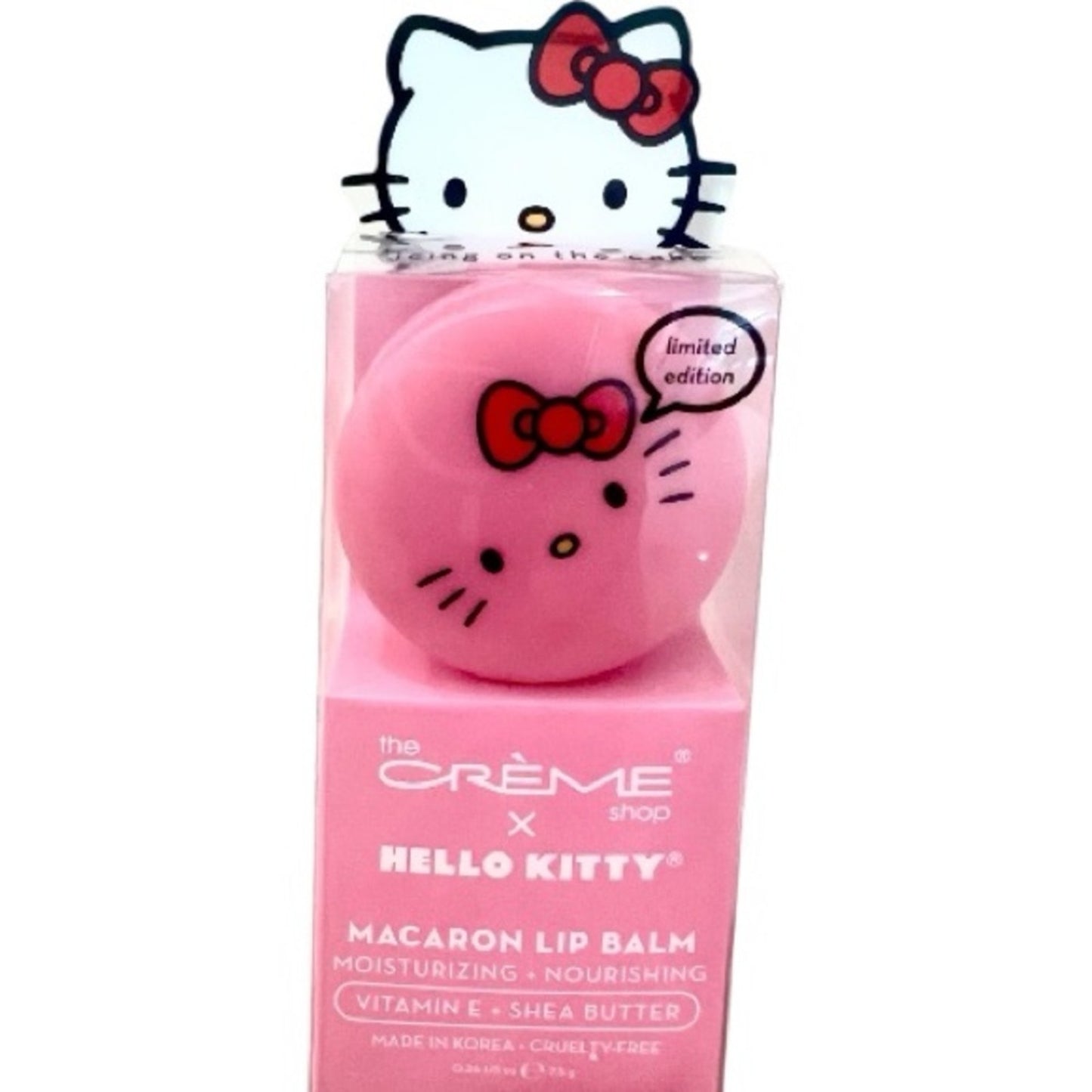 Hello Kitty Macaron Lip Balm Limited Edition 
The CREME Shop “Icing On The Cake”