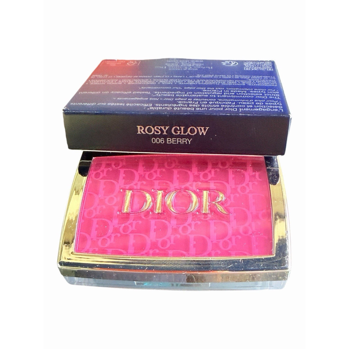 Dior Rosy Glow Blush 006 Berry Color Reviving Powder 4.4g 0.15 oz New Box
