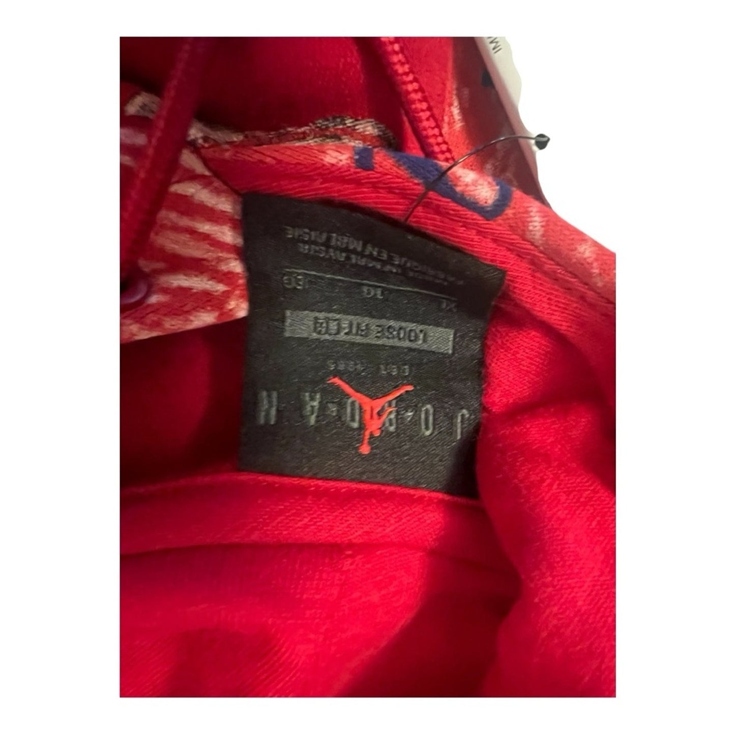 Jordan Nike Women's XL Hoodie NWT RedAll-over Basketball Player Print Loose Fit