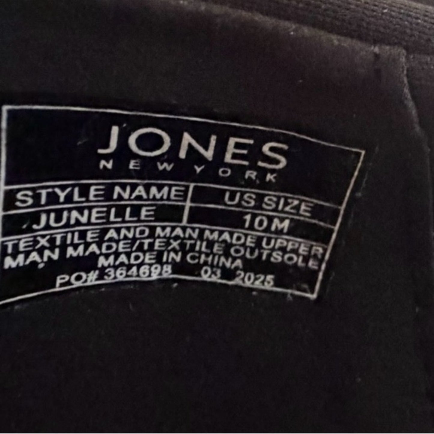 Jones New York Junelle Black Cap Toe Wedge Flats 7.5M NEW IN BOX