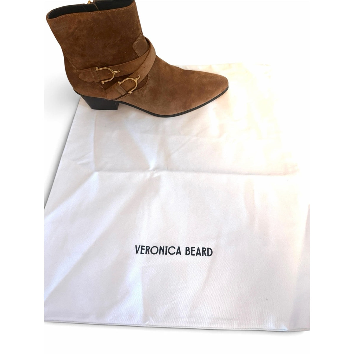 Veronica Beard Ashby Suede Moto Booties Hazelwood Brown Women’s 9.5 NIB