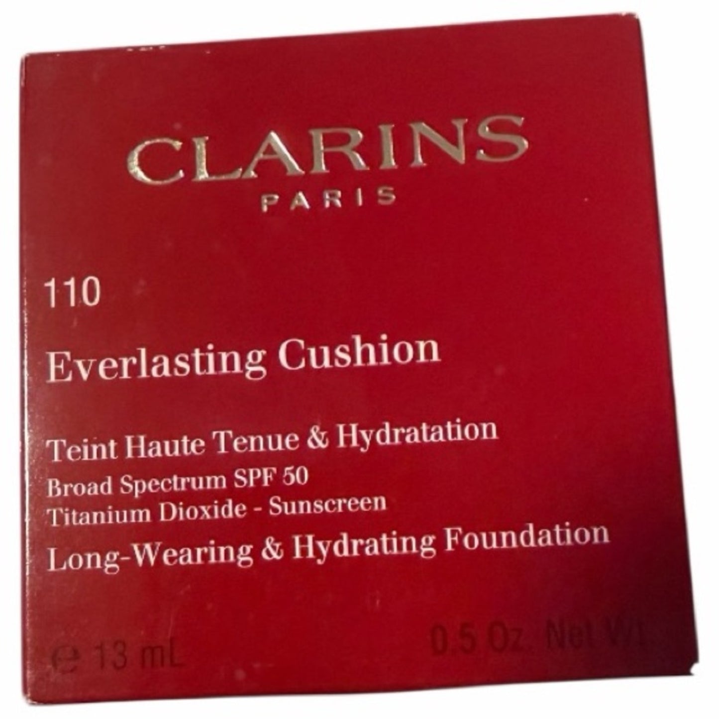 Clarins Everlasting Cushion Foundation SPF 50 110 Honey Full Size NIB