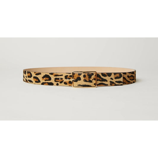 B-Low The Belt Kad Leopard Calf Hair Hip Belt XL NWT Made in Italy Gold Hardware