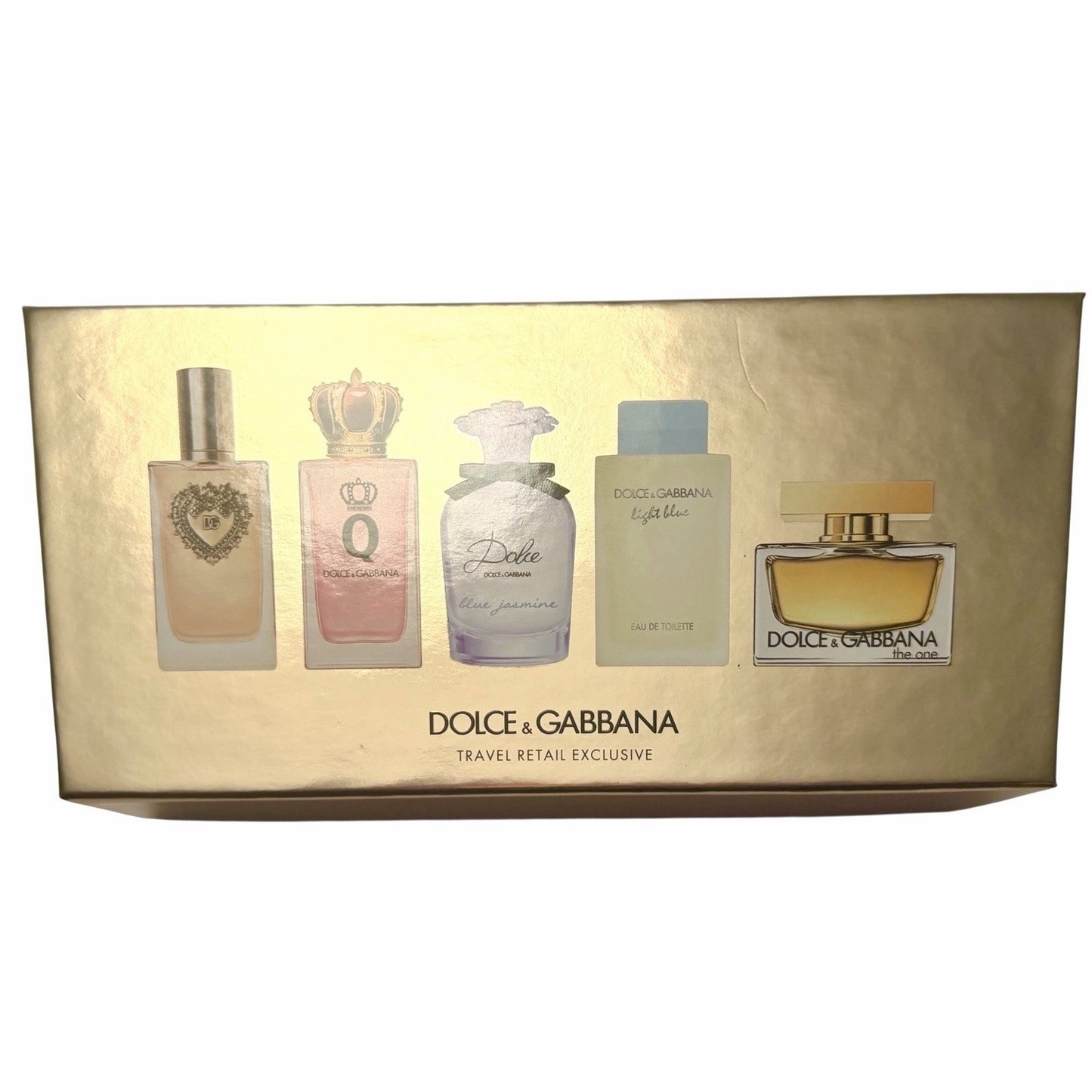 Dolce & Gabbana Mini Perfume Set 5x5ml Devotion Q Dolce Light Blue The One New