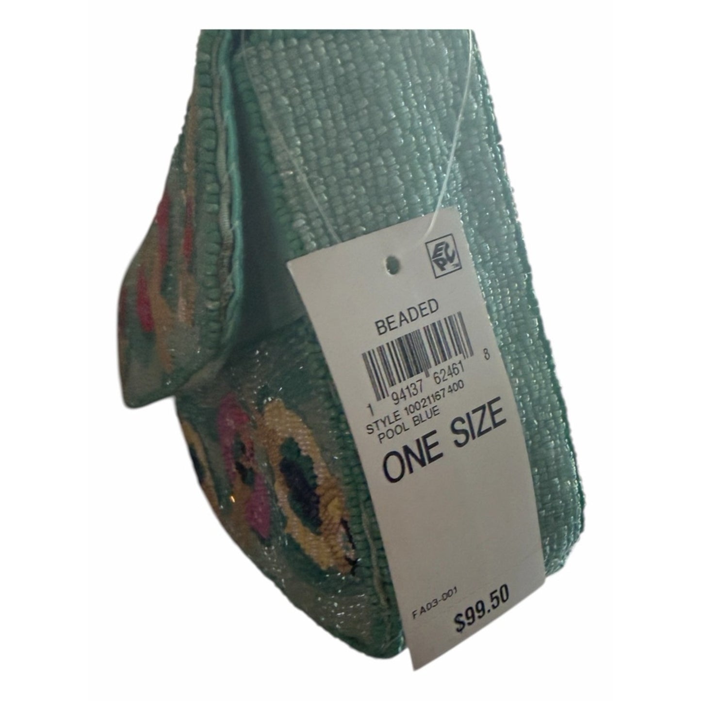 Beaded Statement Shoulder Bag | Resort Vacation Miami Art Deco Style Purse NWT