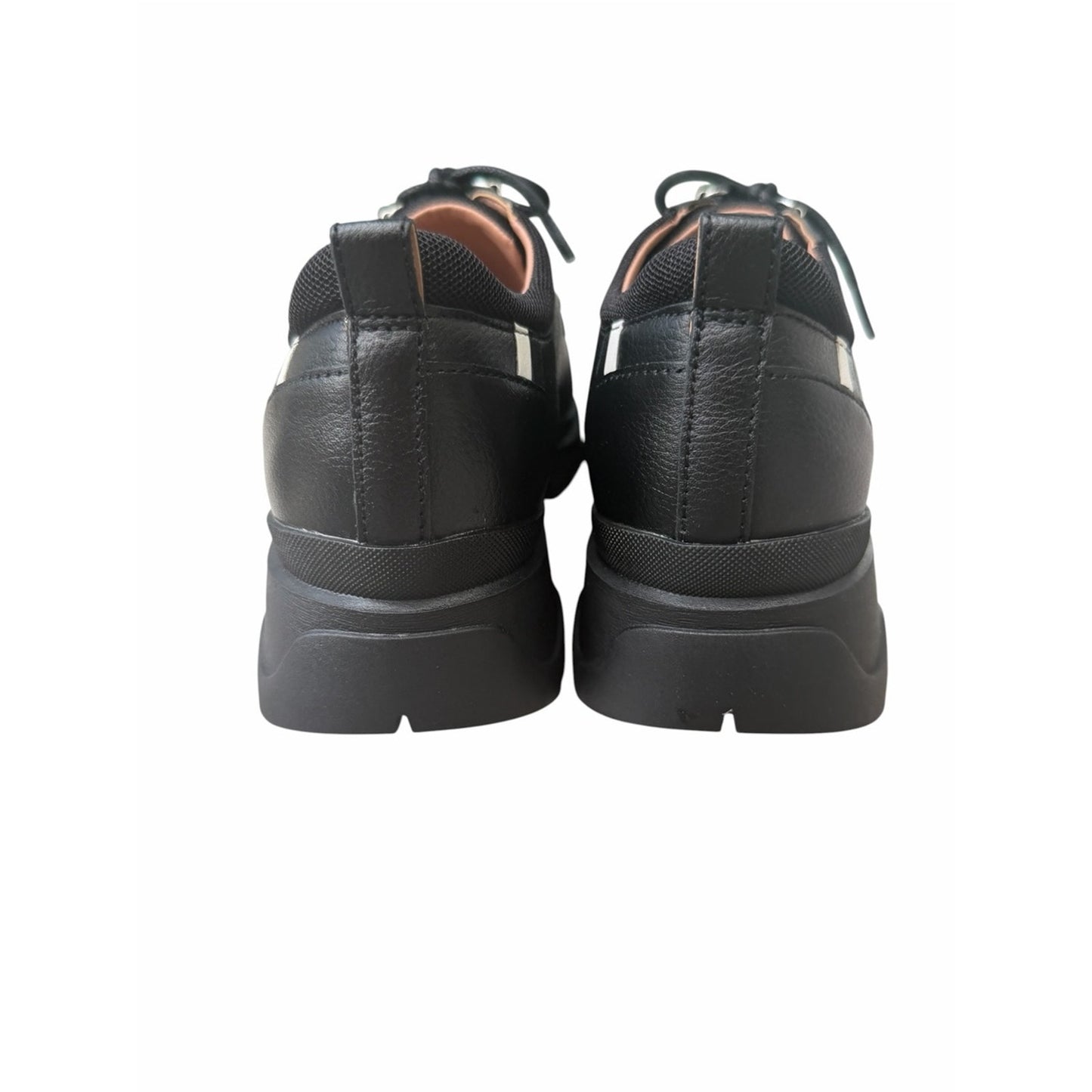 Paolo Rielo-L Black Leather Lug Sole Oxfords NIB Women’s 9M