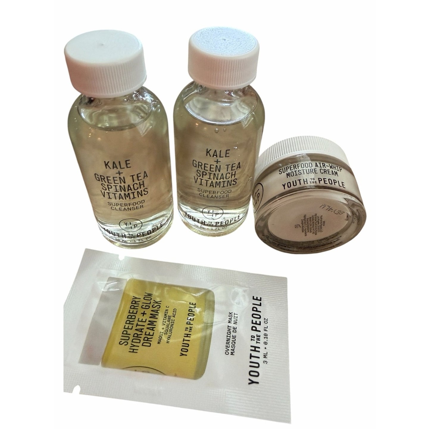 Youth To The People Superfood Kale Cleanser - 4 Piece Set Skincare Travel NEW