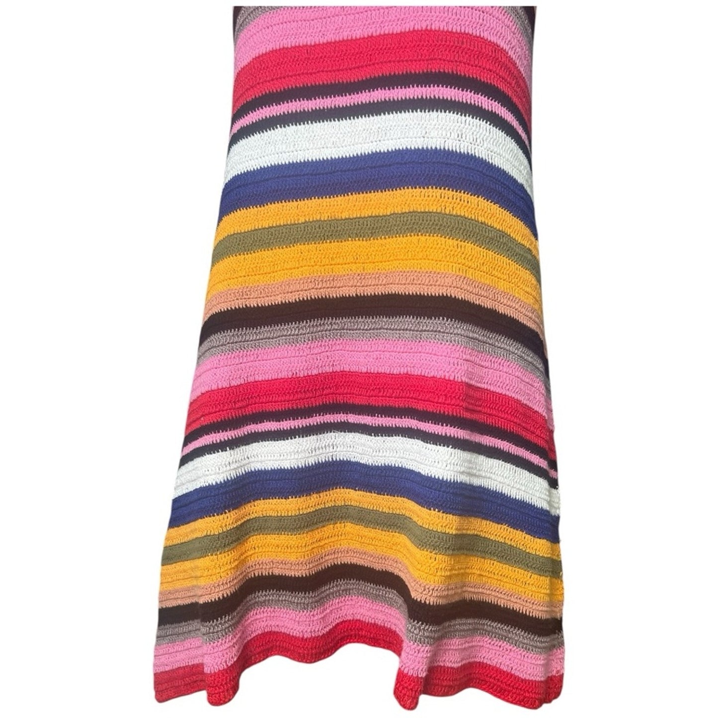 Festival Multi Colored Crochet Dress Size M