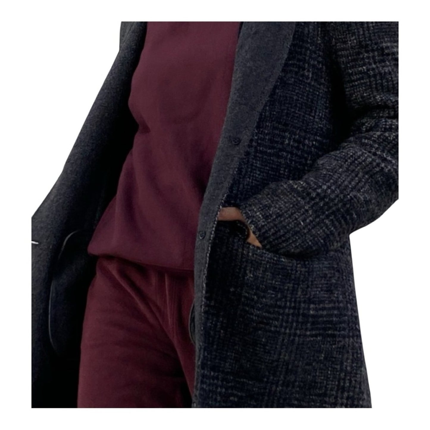 THAKOON Hooded Tweed Coat Blazer Gray Women’s New