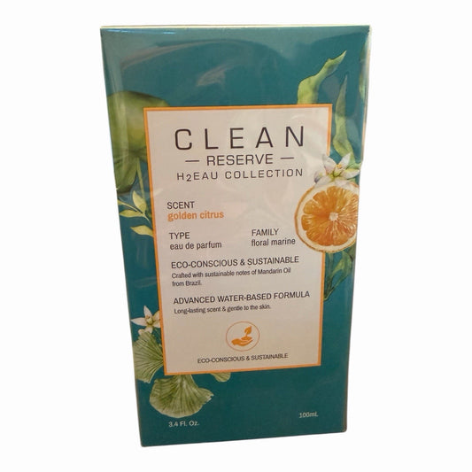 Clean Reserve H2EAU Golden Citrus Eau de Parfum 3.4 oz 100ml New Sealed
