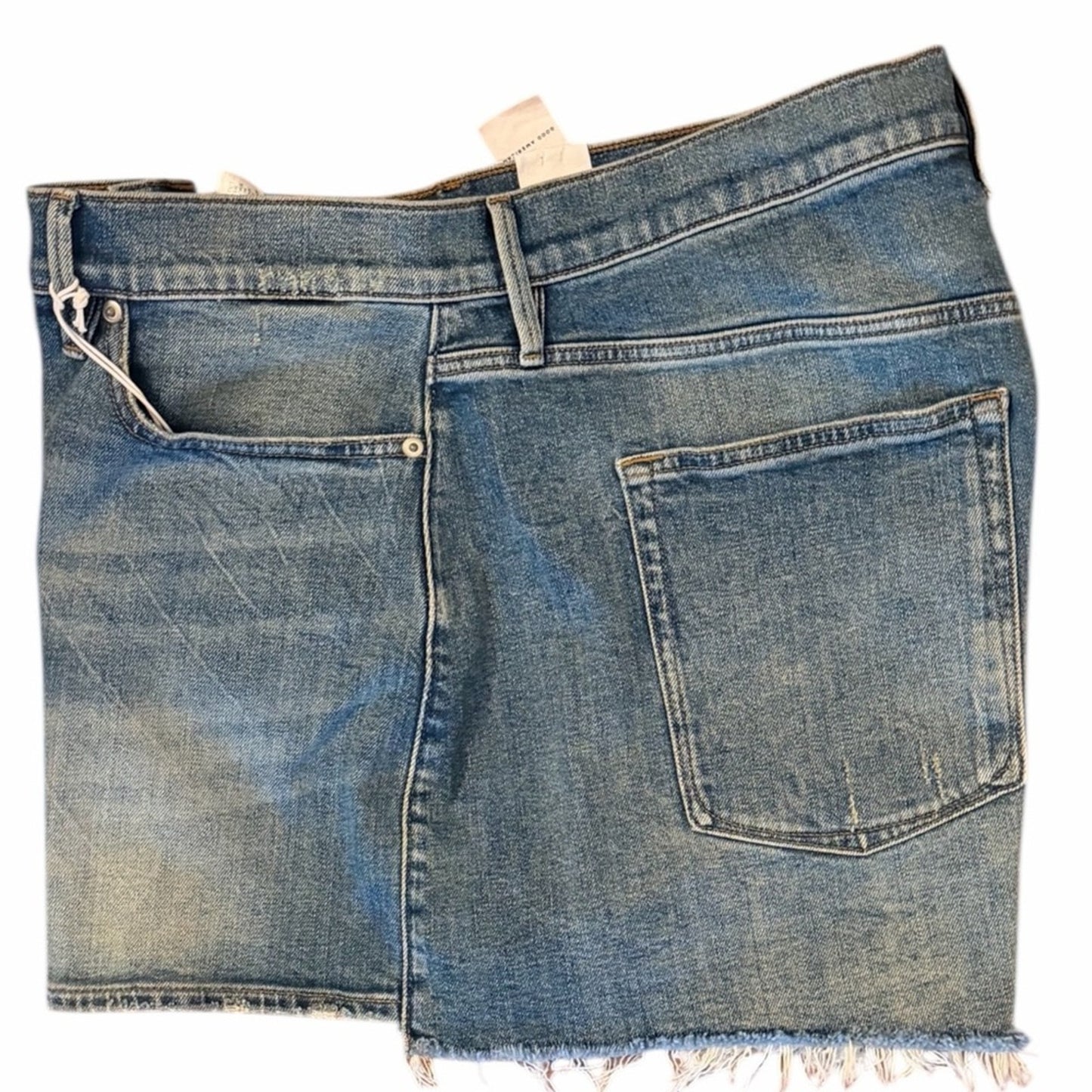 Good American Good 90s Shorts Size 16 High Rise Retro Distressed Denim Cutoffs