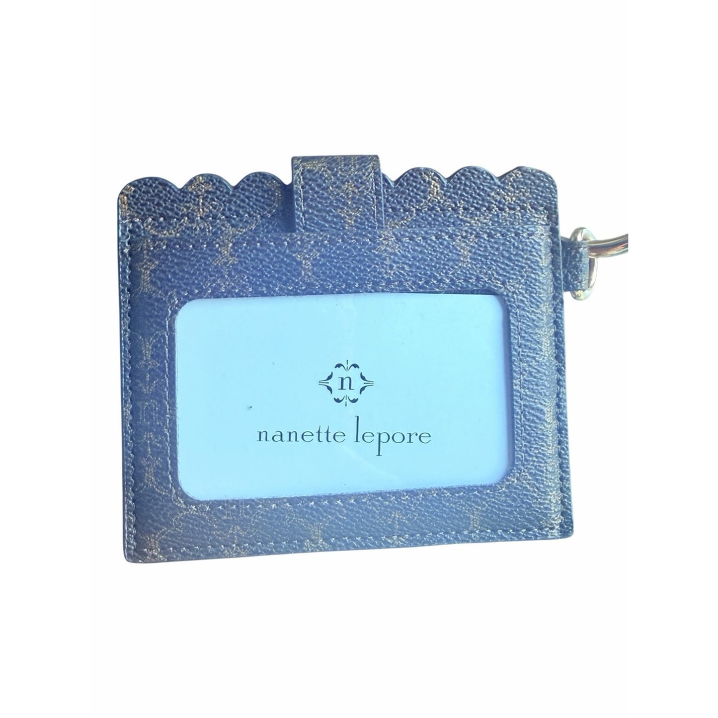Nanette Lepore Alli Logo Card Holder Wallet Wristlet Bangle Brown NWT