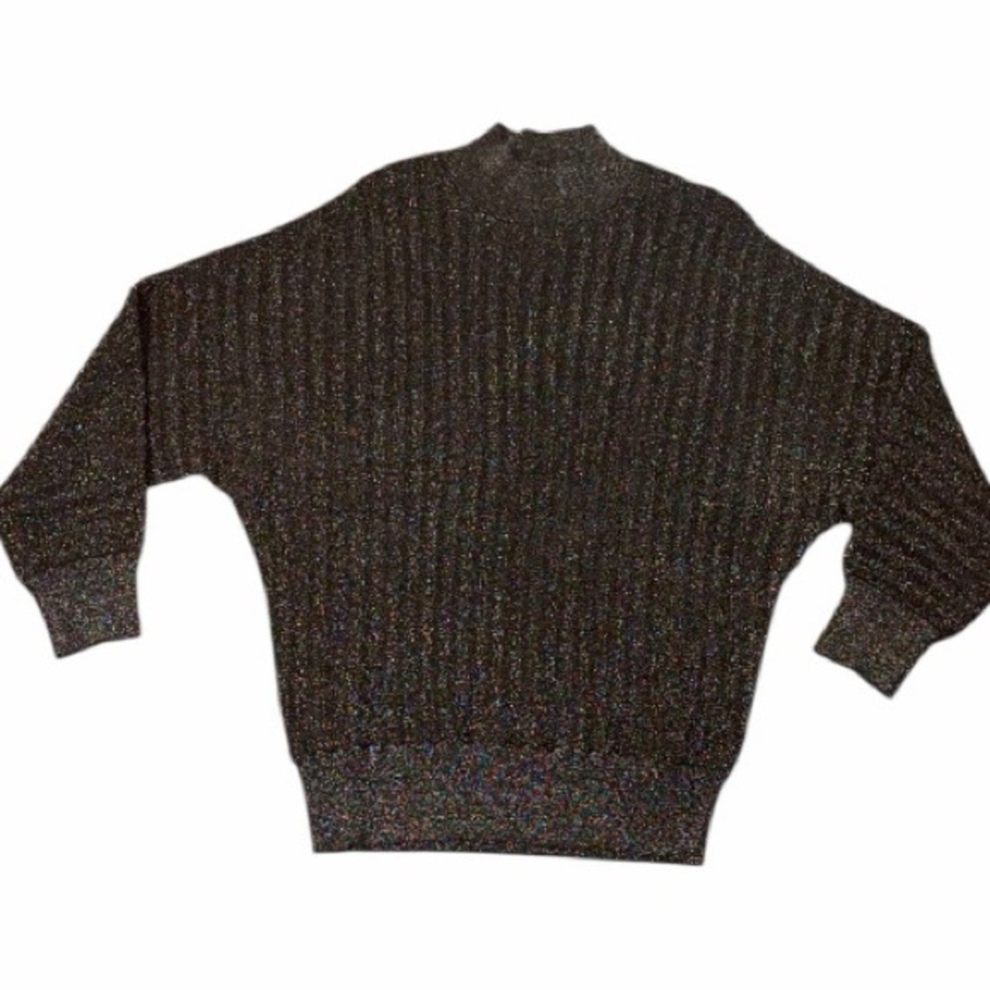 Elie Tahari Black Sparkle Turtleneck Sweater Size L  NWT