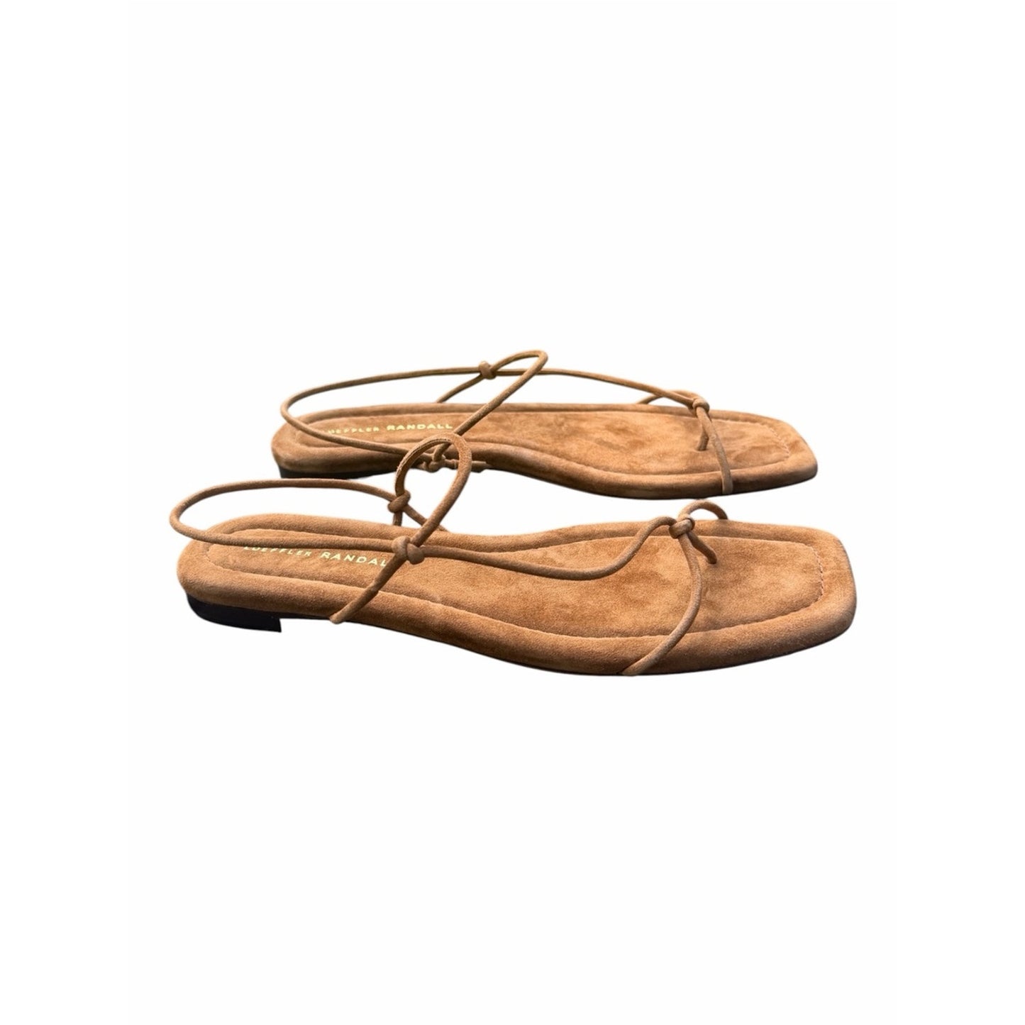 Loeffler Randall Eleanor Cacao Suede Flat Sandals Size 9.5 NIB